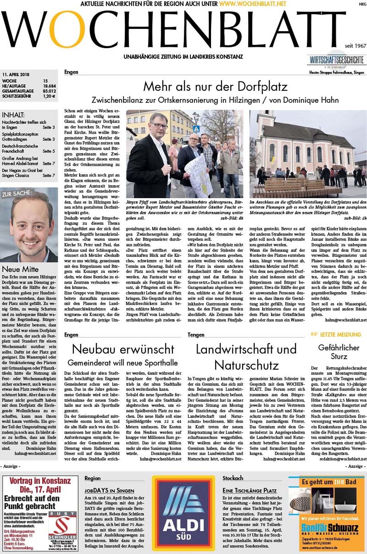 Ausgabe 15 vom 11. April 2018