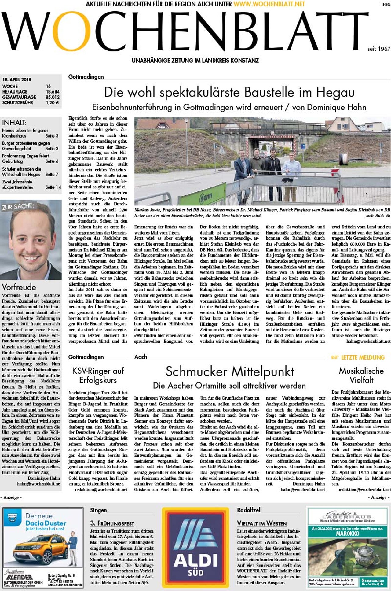 Ausgabe 16 vom 18. April 2018