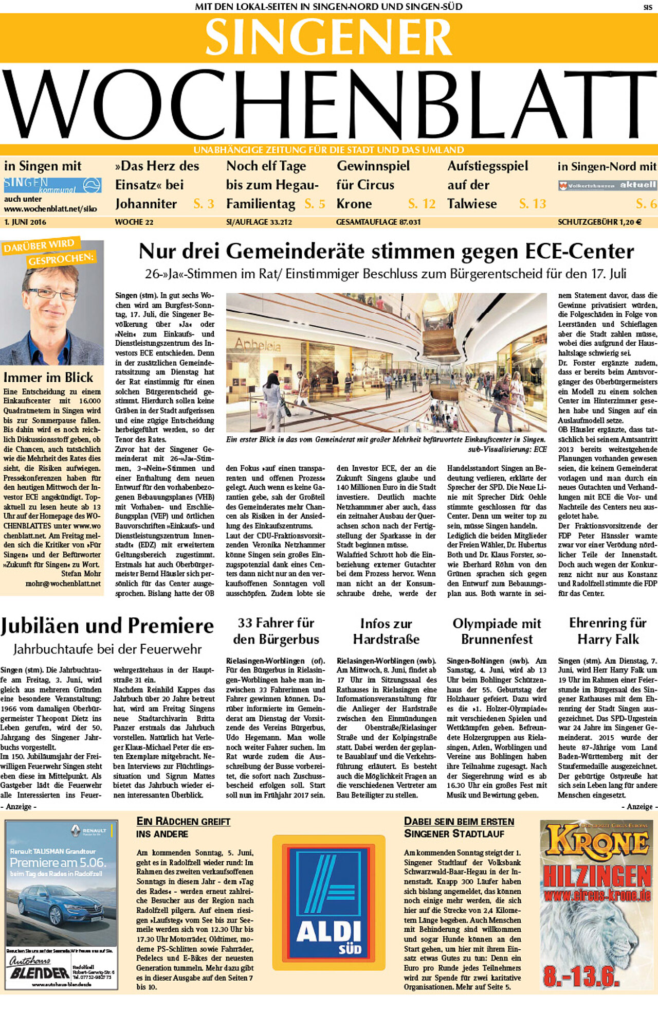 Ausgabe 22 vom 01. Juni 2016