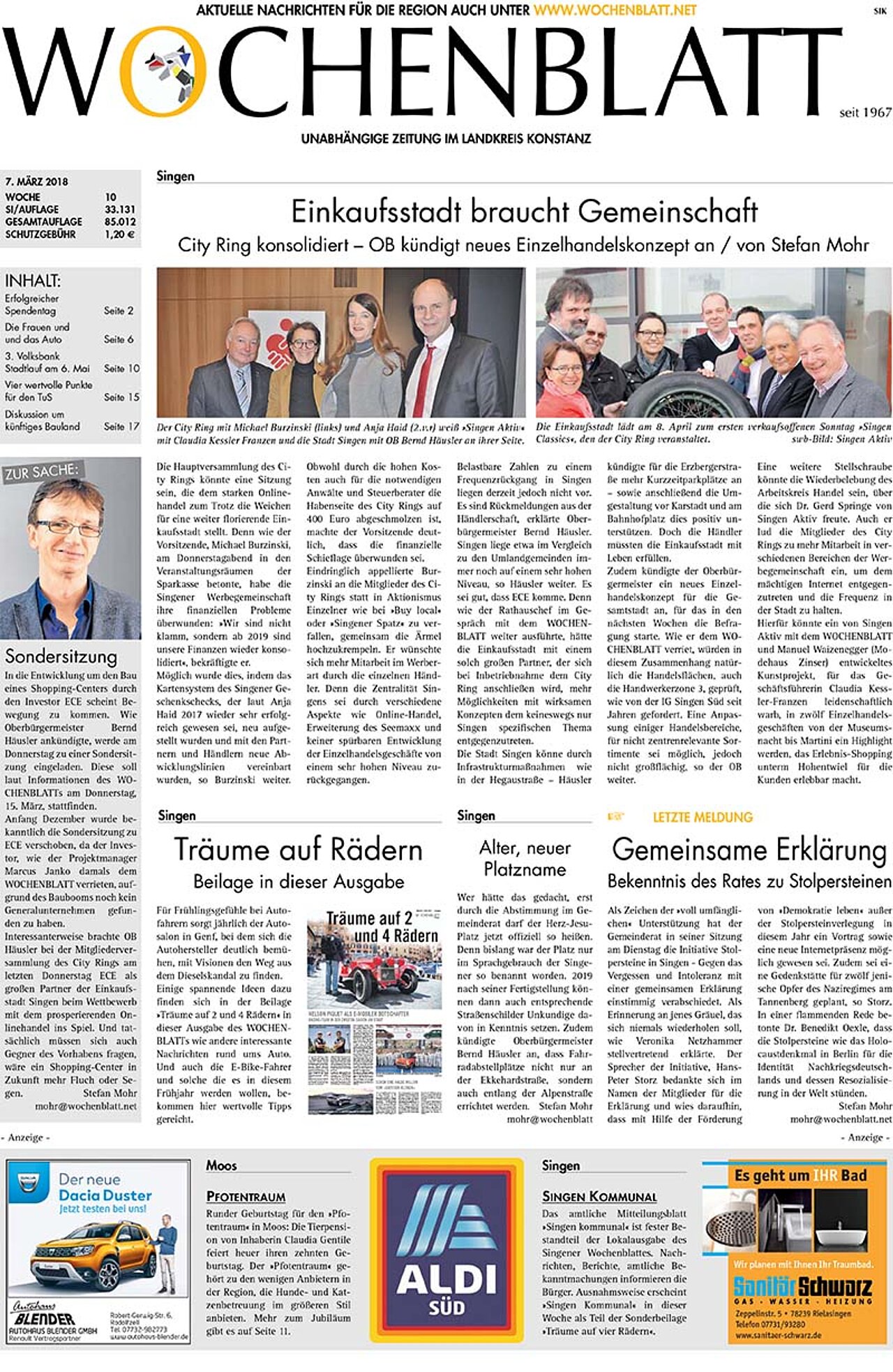 Ausgabe 10 vom 07. März 2018