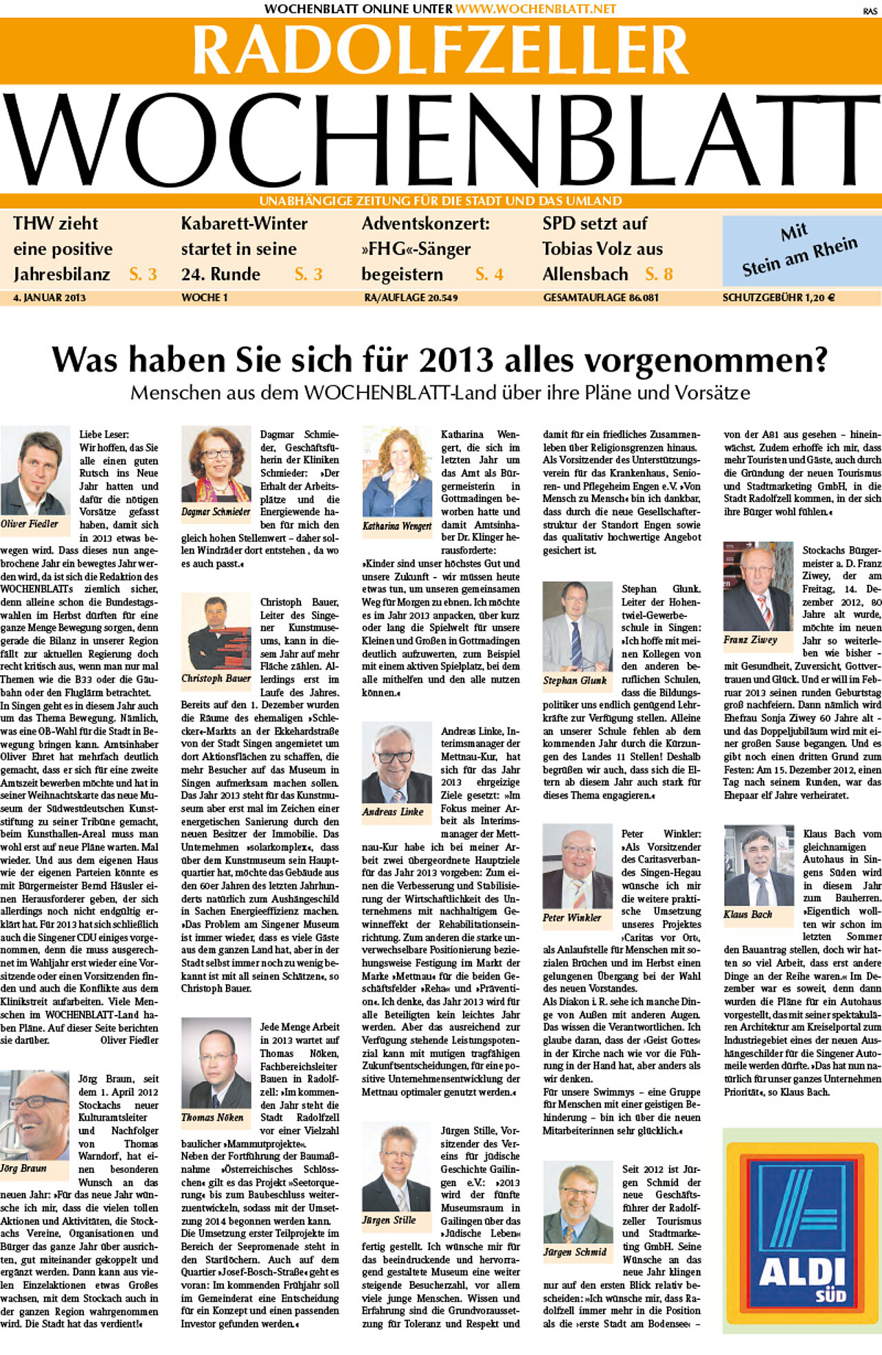 Ausgabe 01 vom 04. Januar 2013