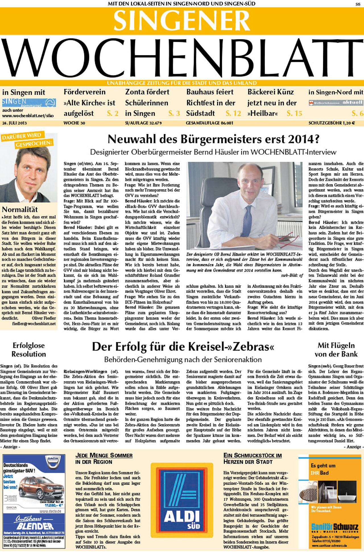 Ausgabe 30 vom 24. Juli 2013