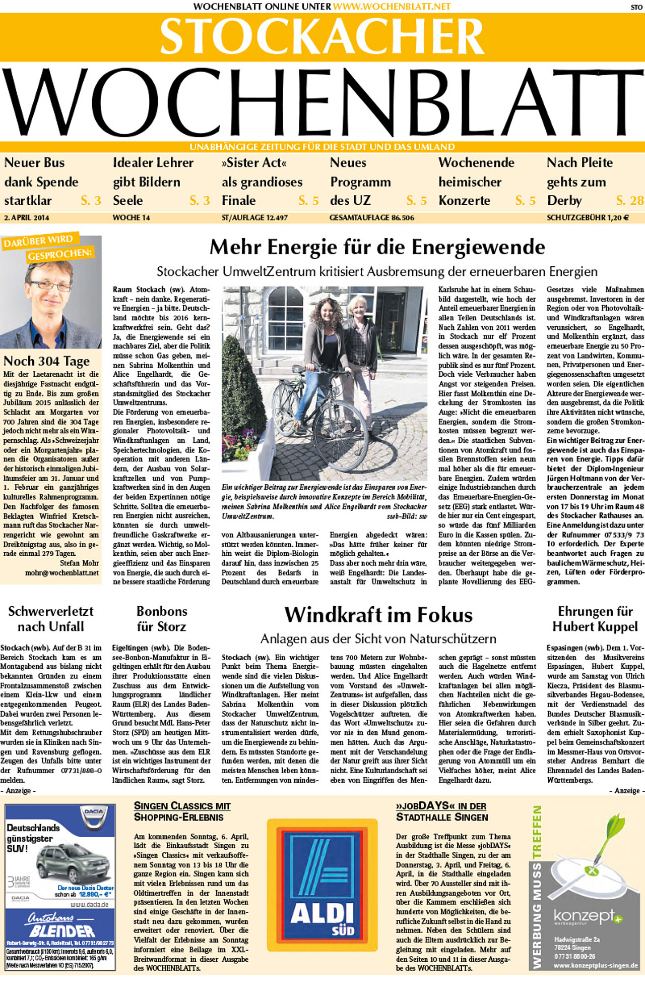 Ausgabe 14 vom 02. April 2014