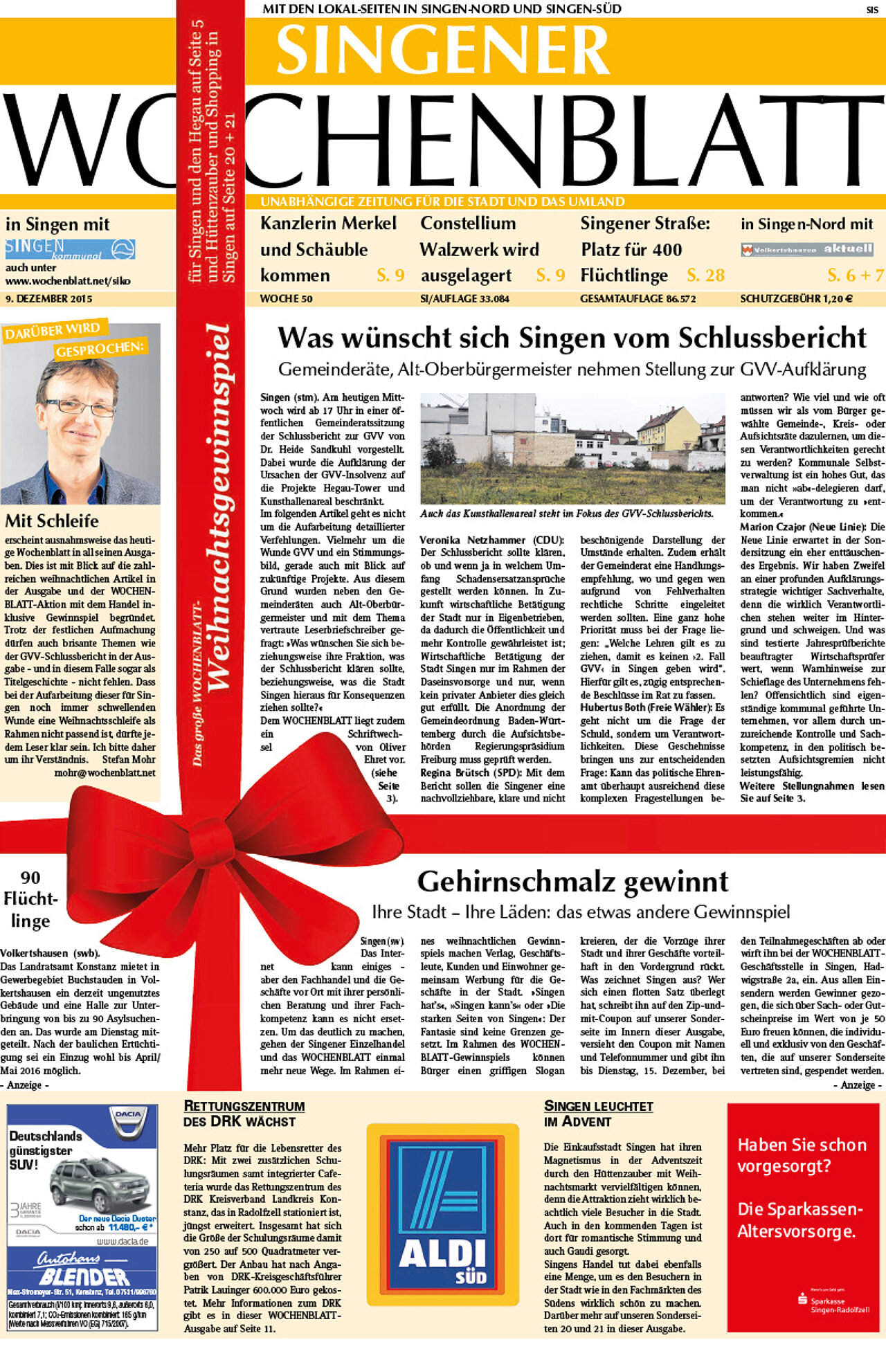 Ausgabe 50 vom 09. Dezember 2015