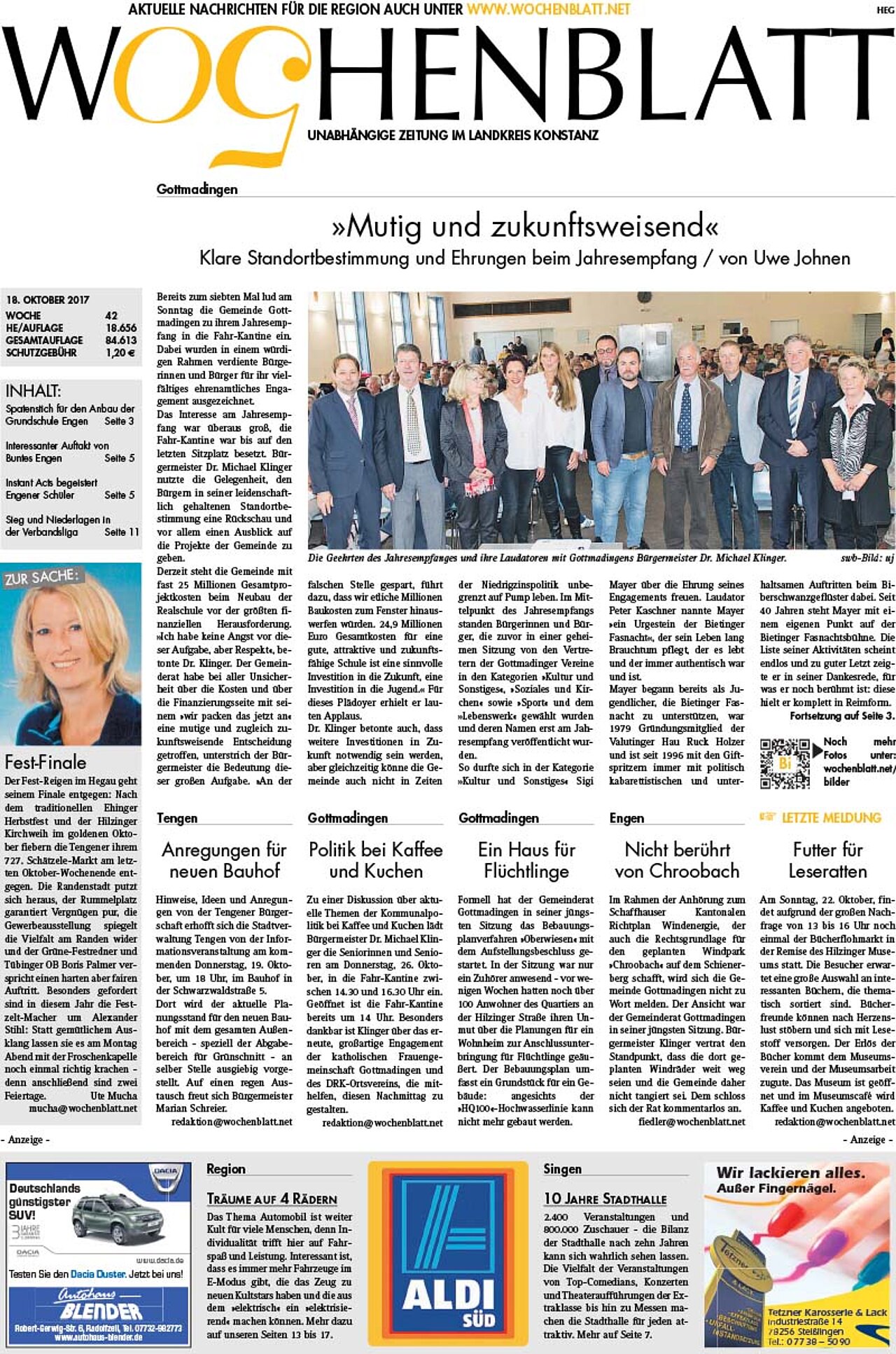 Ausgabe 42 vom 18. Oktober 2017