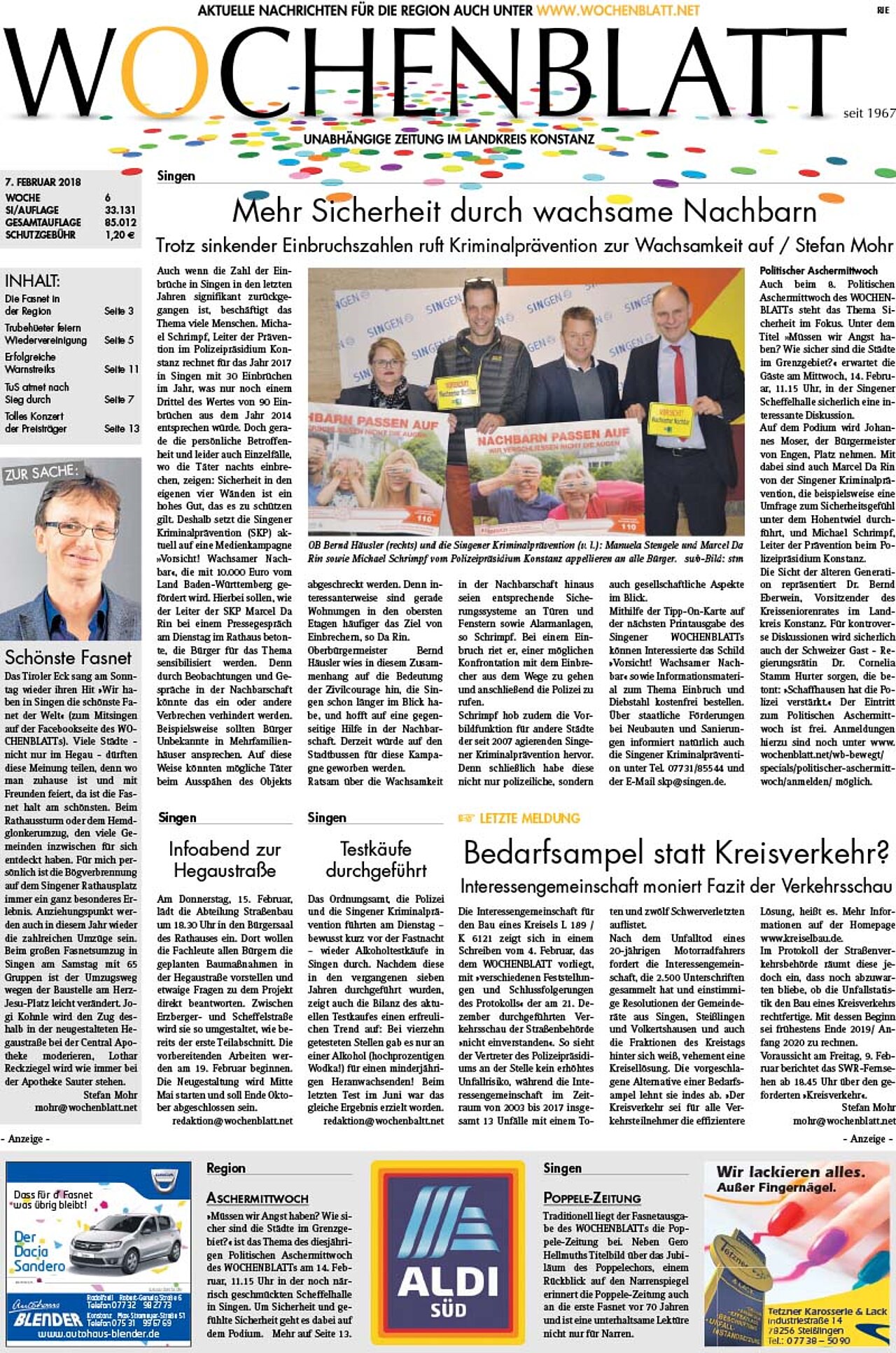 Ausgabe 06 vom 07. Februar 2018