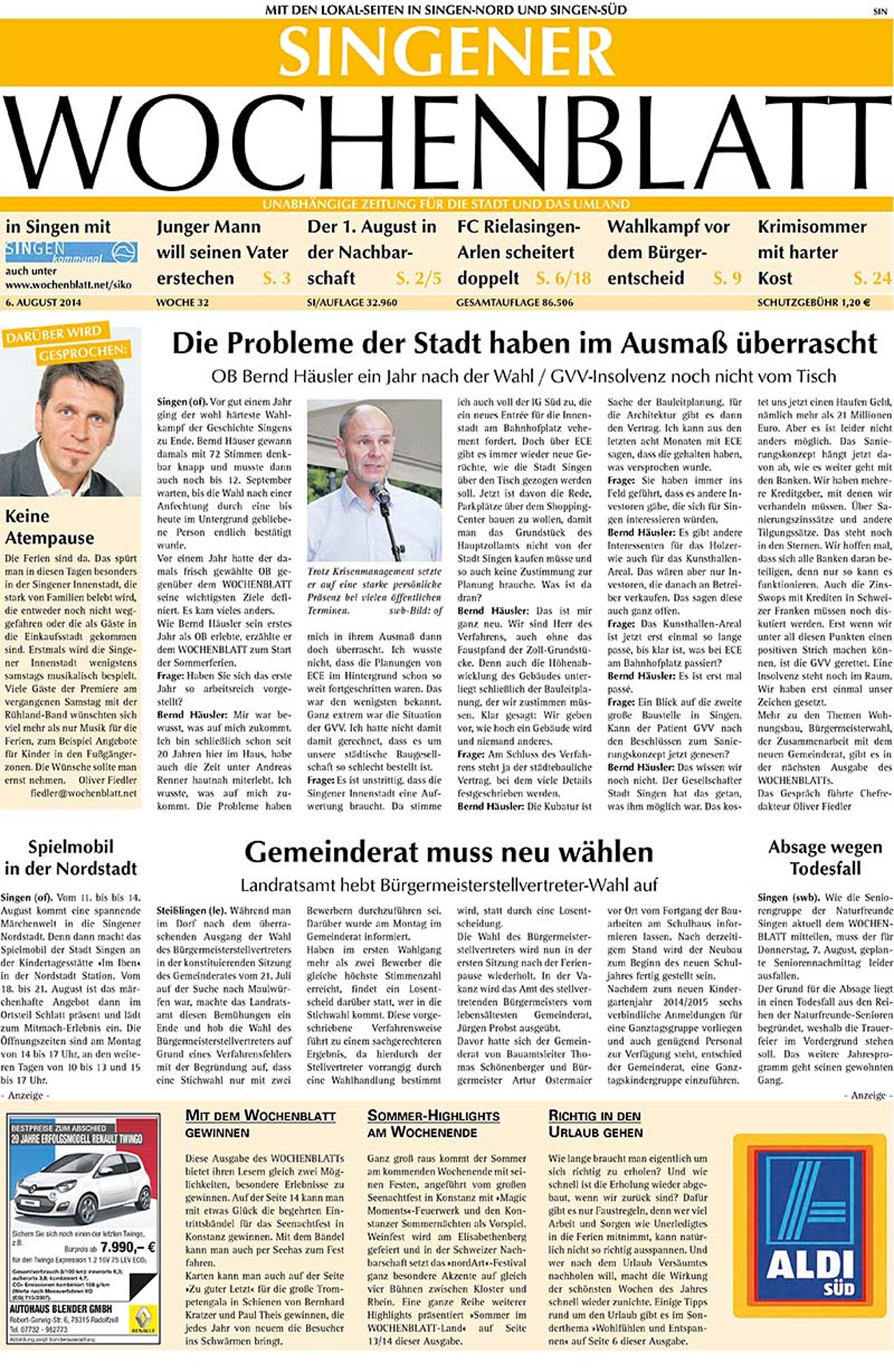 Ausgabe 32 vom 06. August 2014