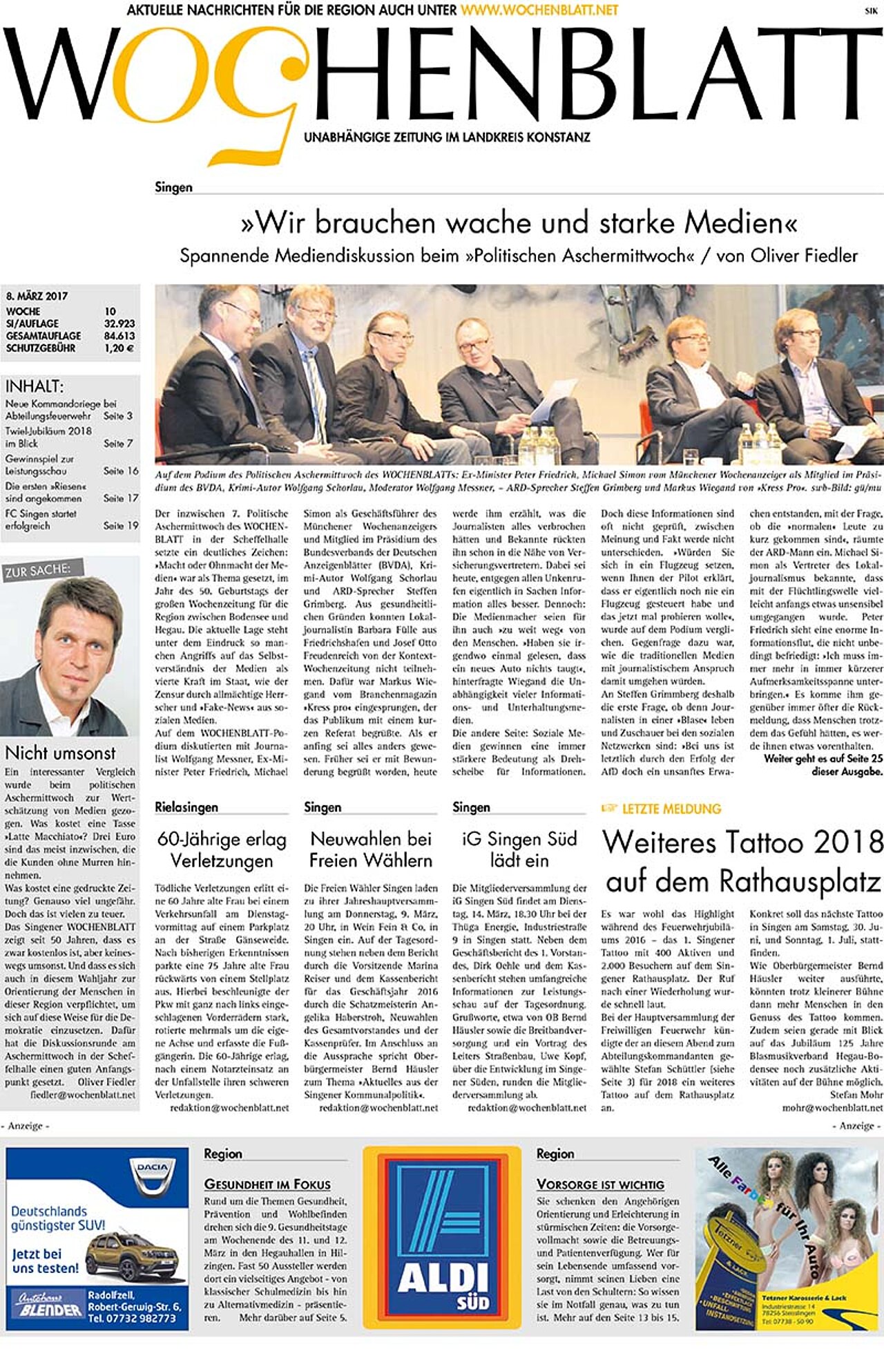 Ausgabe 10 vom 08. März 2017