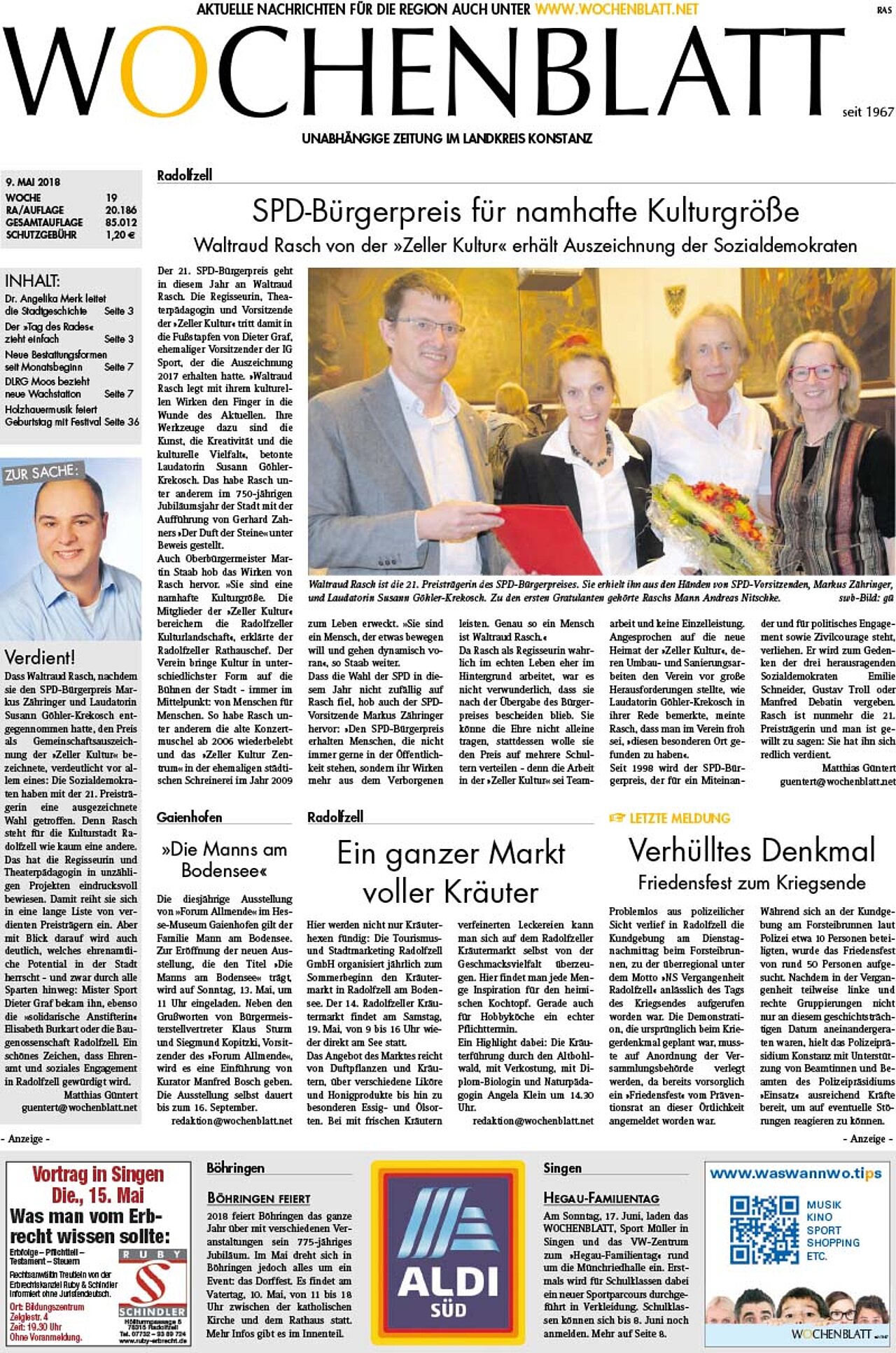 Ausgabe 19 vom 09. Mai 2018