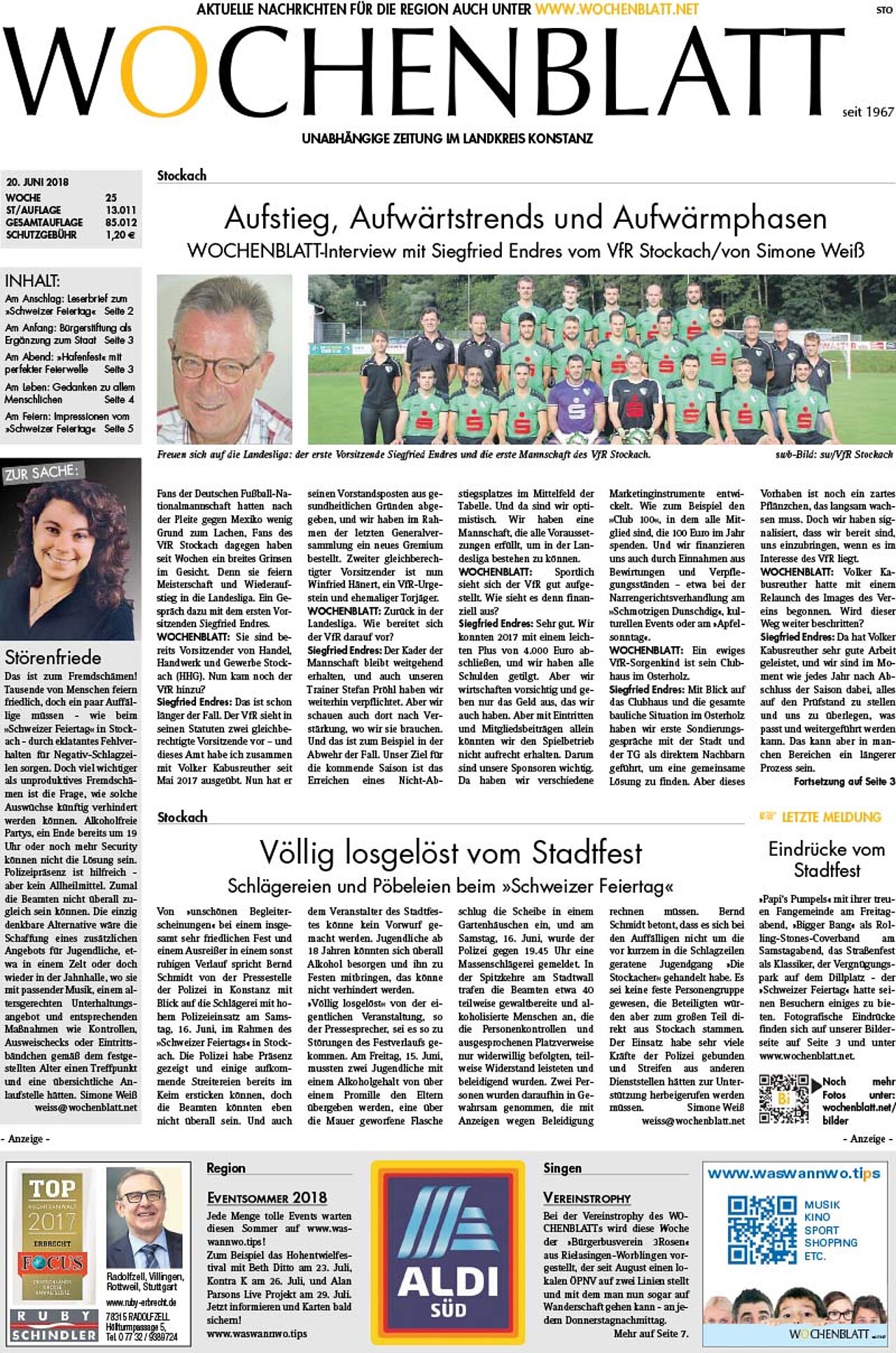 Ausgabe 25 vom 20. Juni 2018