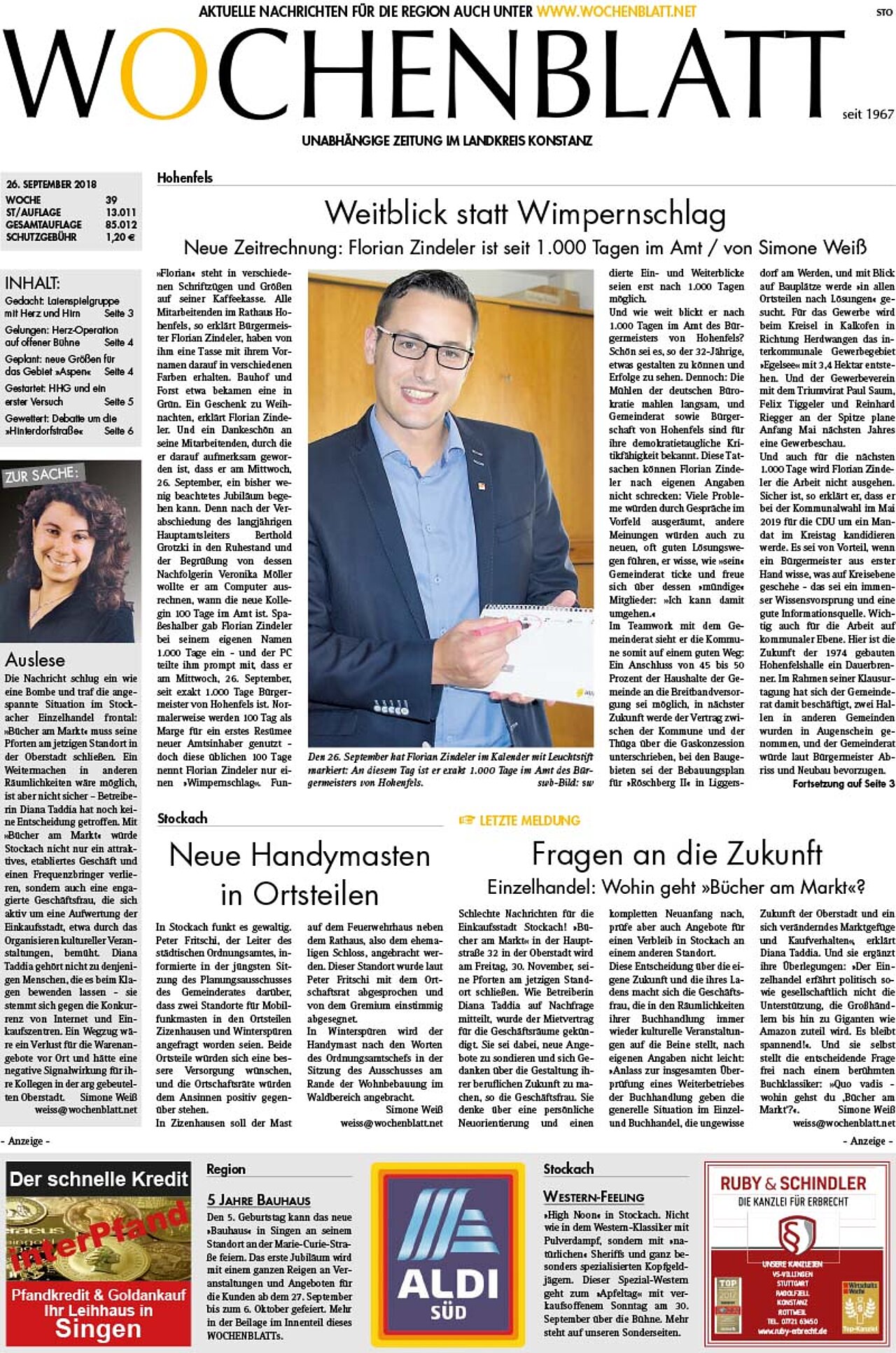 Ausgabe 39 vom 26. September 2018
