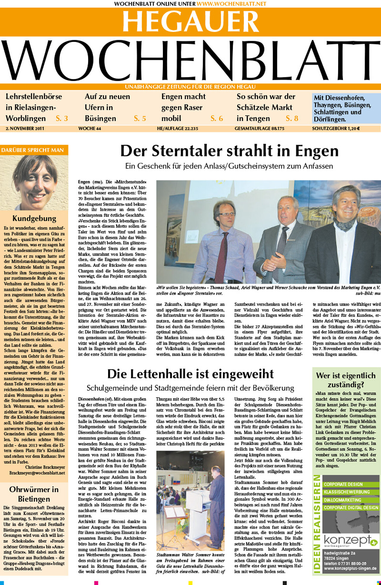 Ausgabe 44 vom 02. November 2011