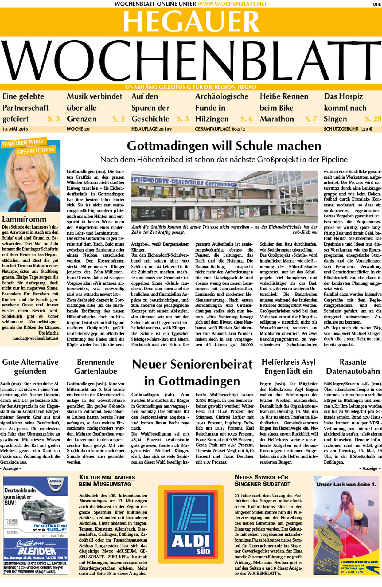 Ausgabe 20 vom 13. Mai 2015