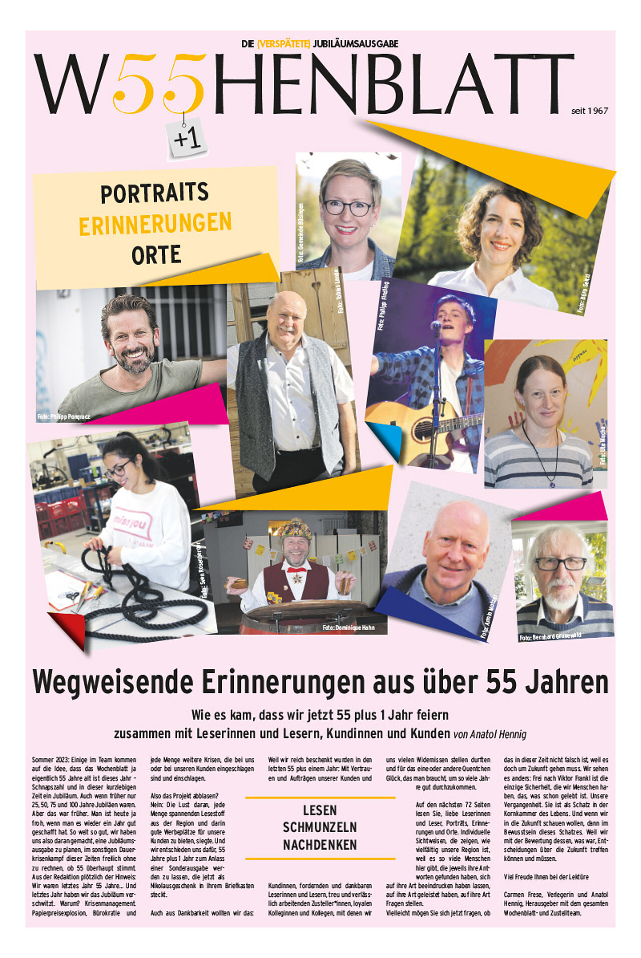 55 plus 1 Jahr Wochenblatt