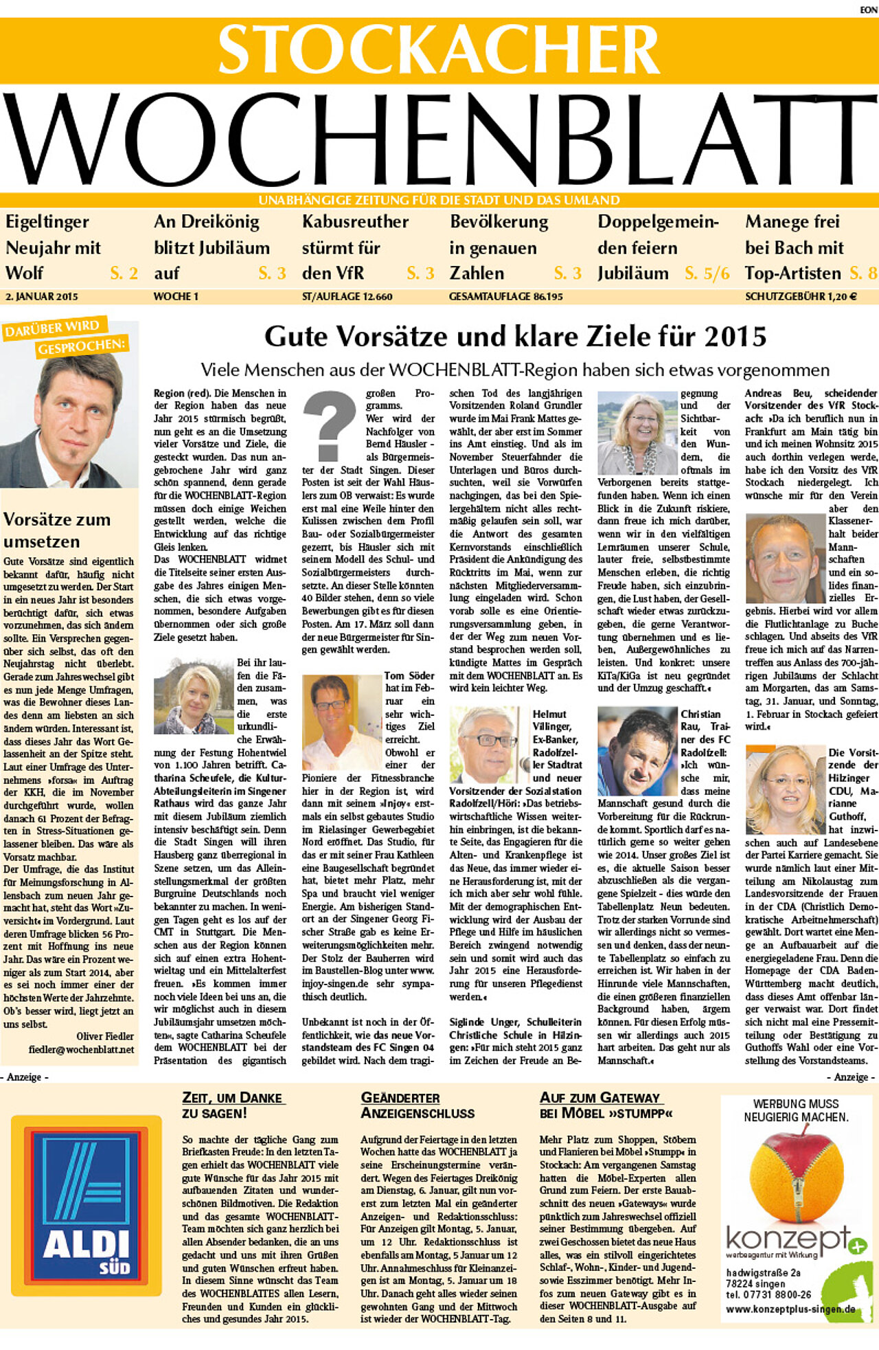 Ausgabe 01 vom 02. Januar 2015