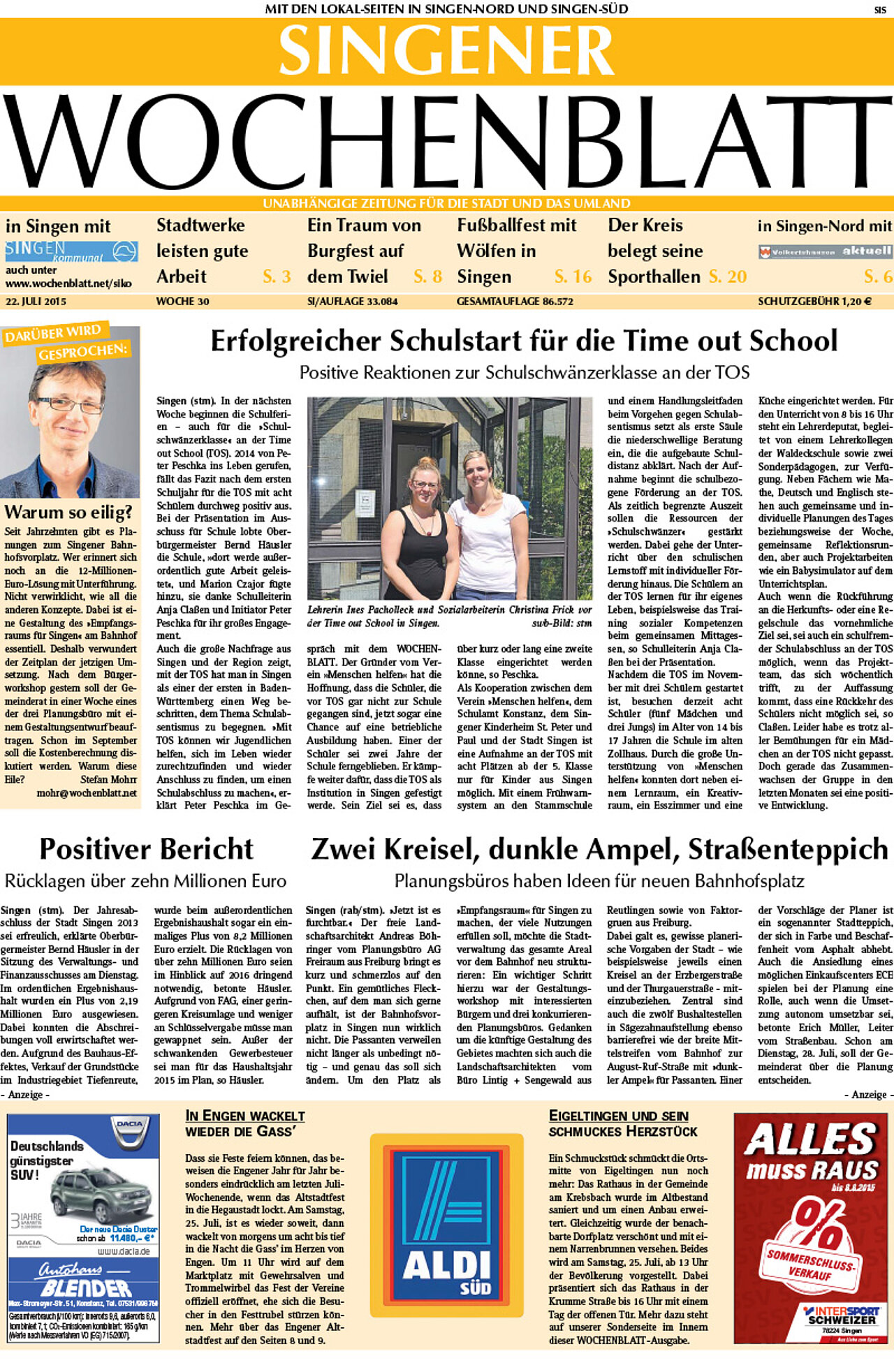 Ausgabe 30 vom 22. Juli 2015