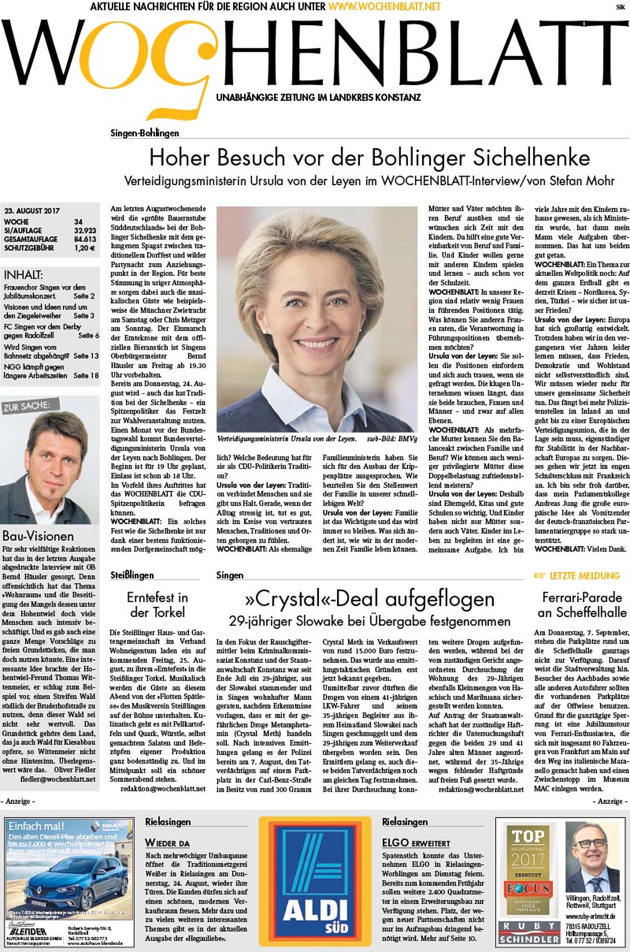 Ausgabe 34 vom 23. August 2017