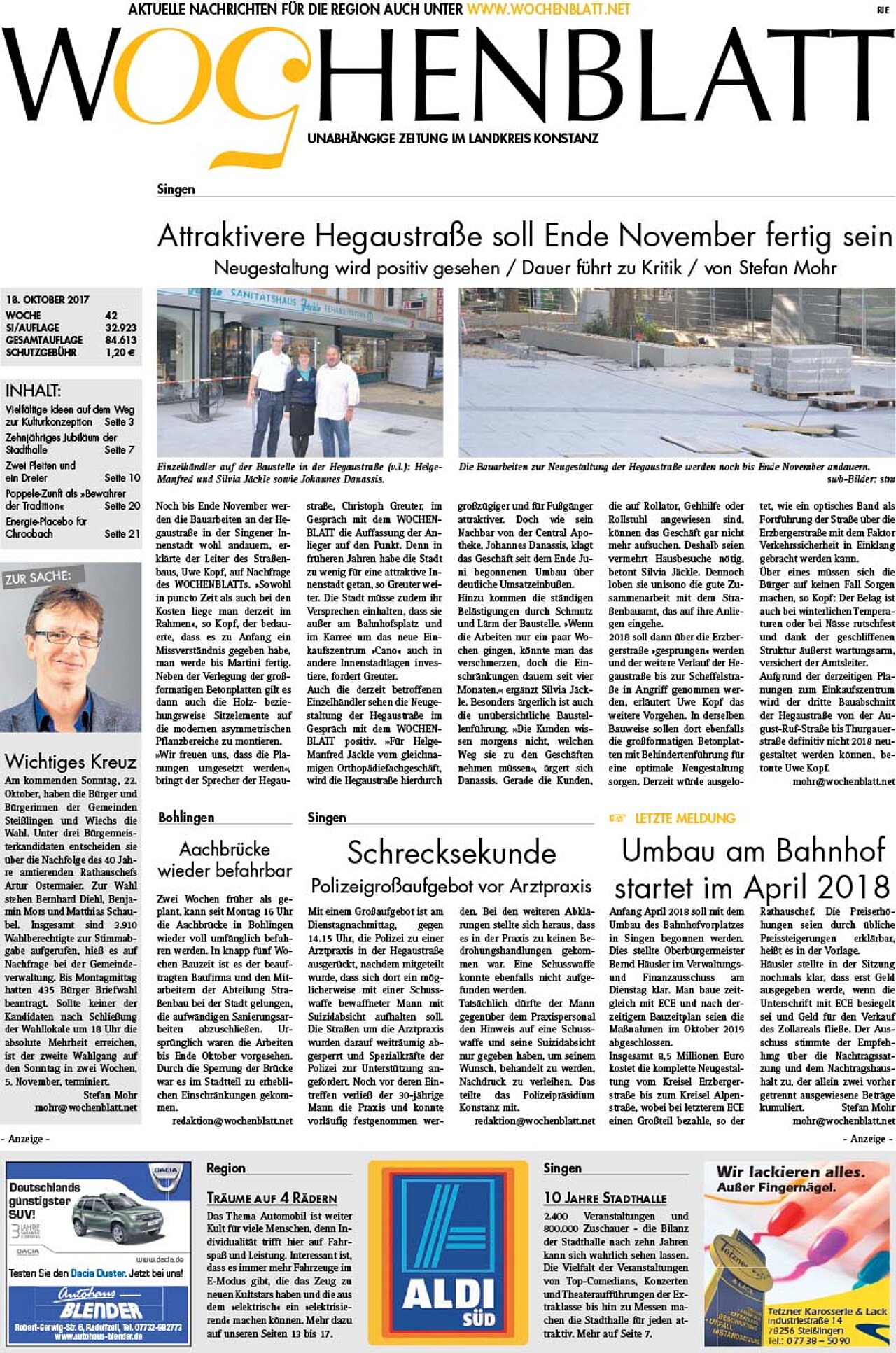 Ausgabe 42 vom 18. Oktober 2017