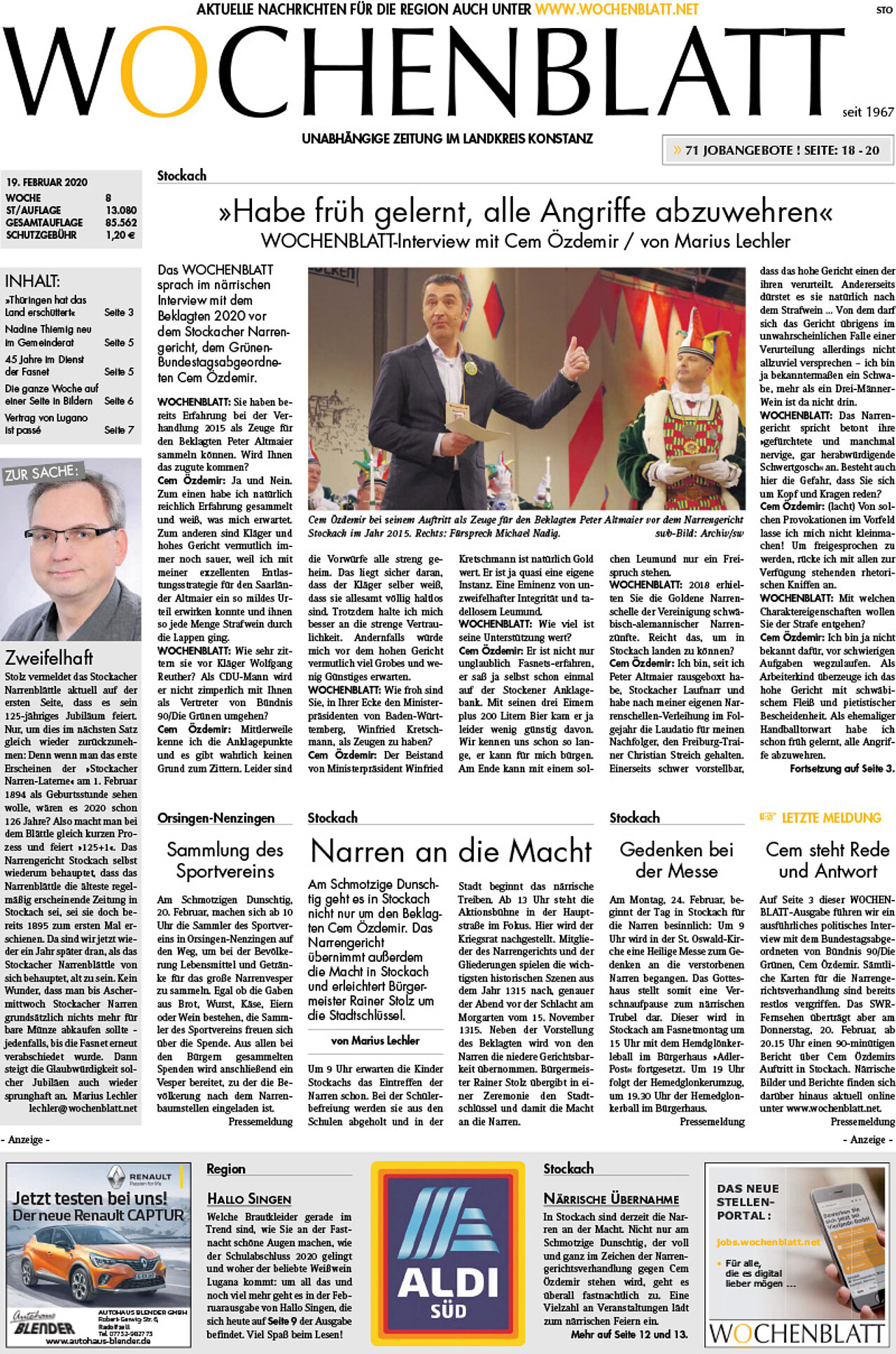 Ausgabe 08 vom 19. Februar 2020
