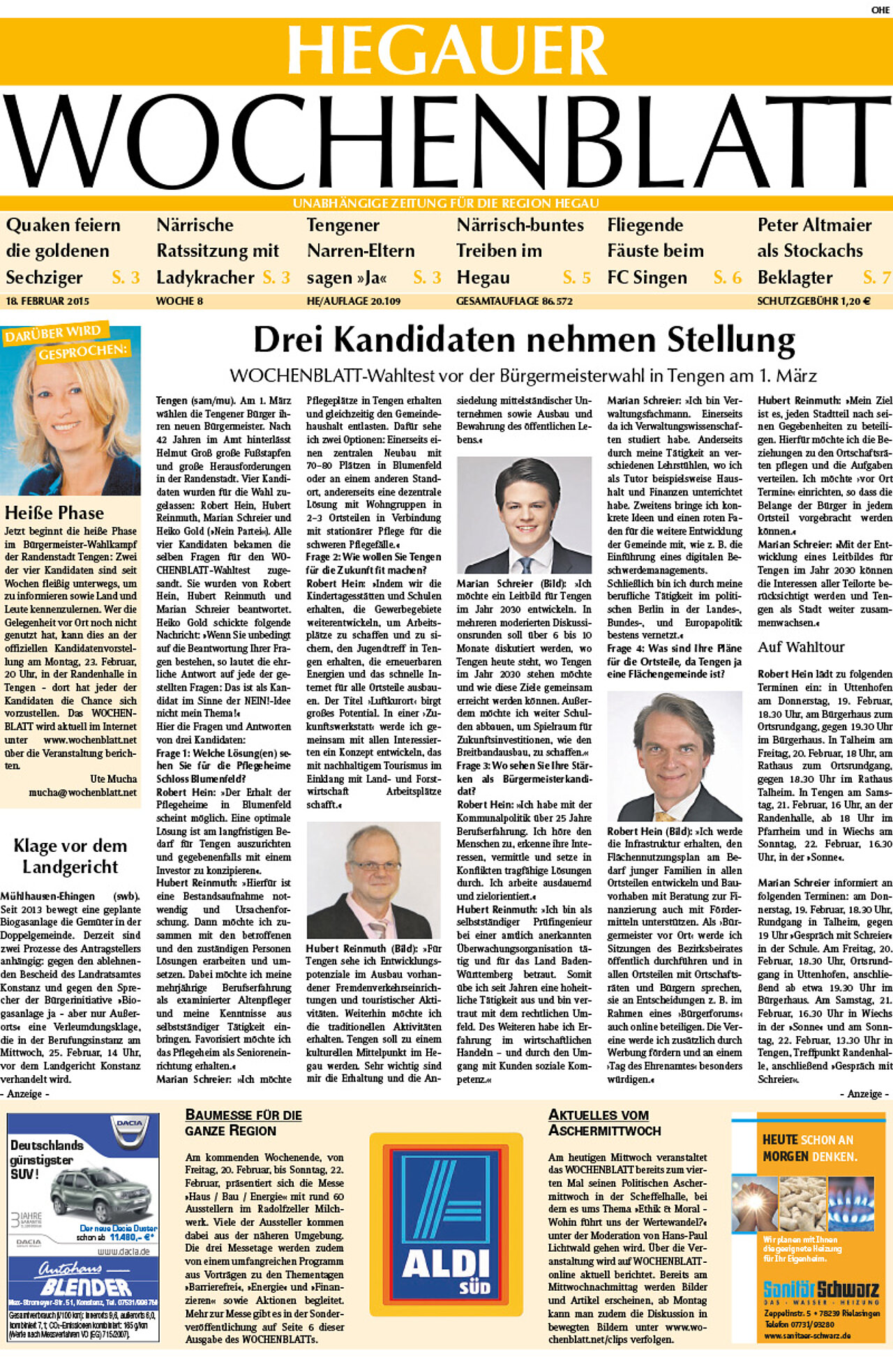 Ausgabe 08 vom 18. Februar 2015