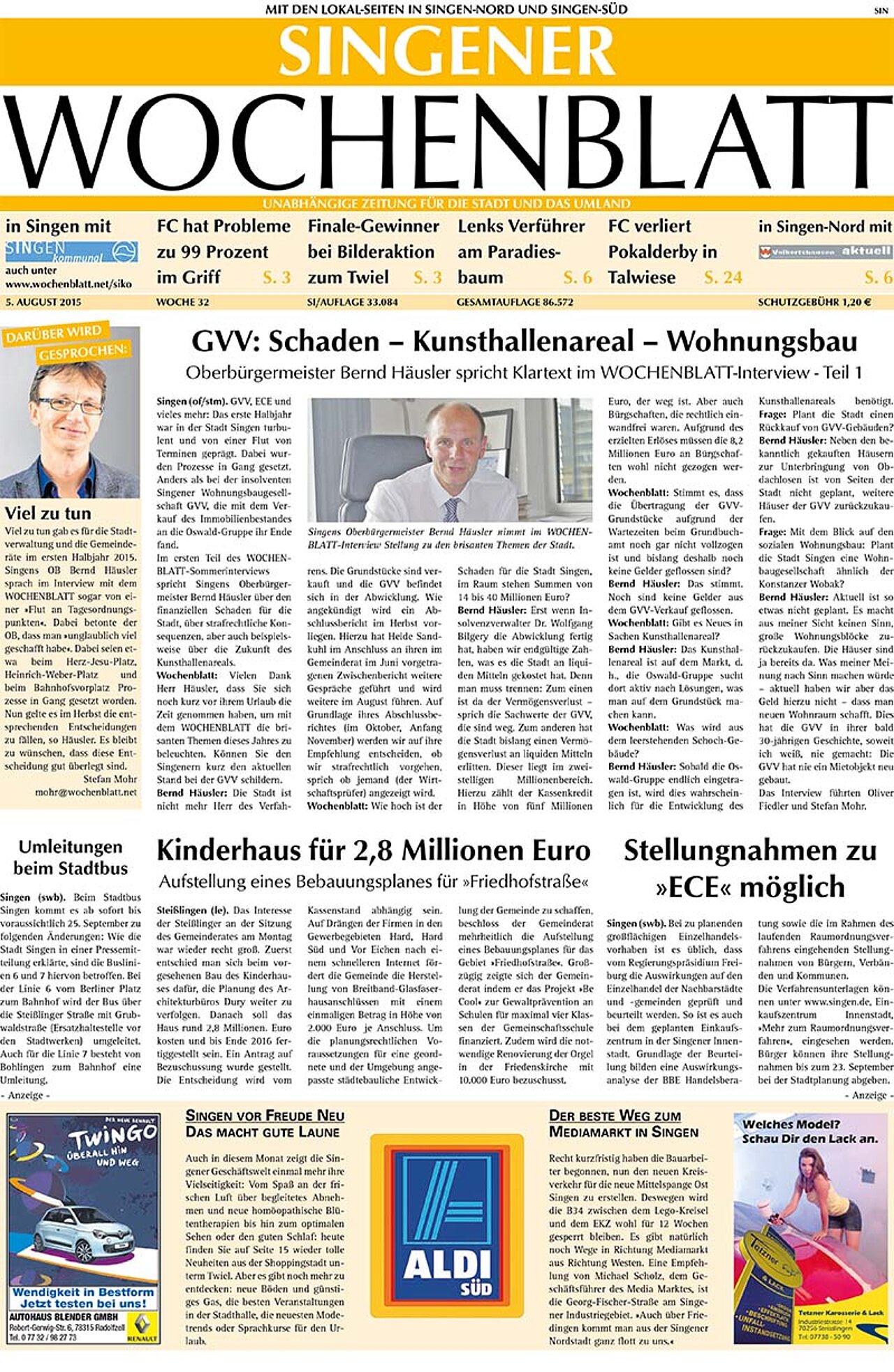 Ausgabe 32 vom 05. August 2015