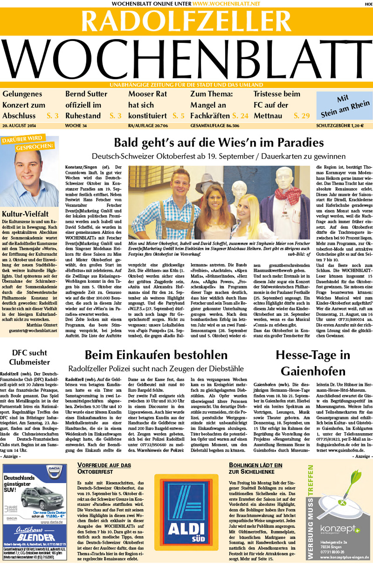 Ausgabe 34 vom 20. August 2014