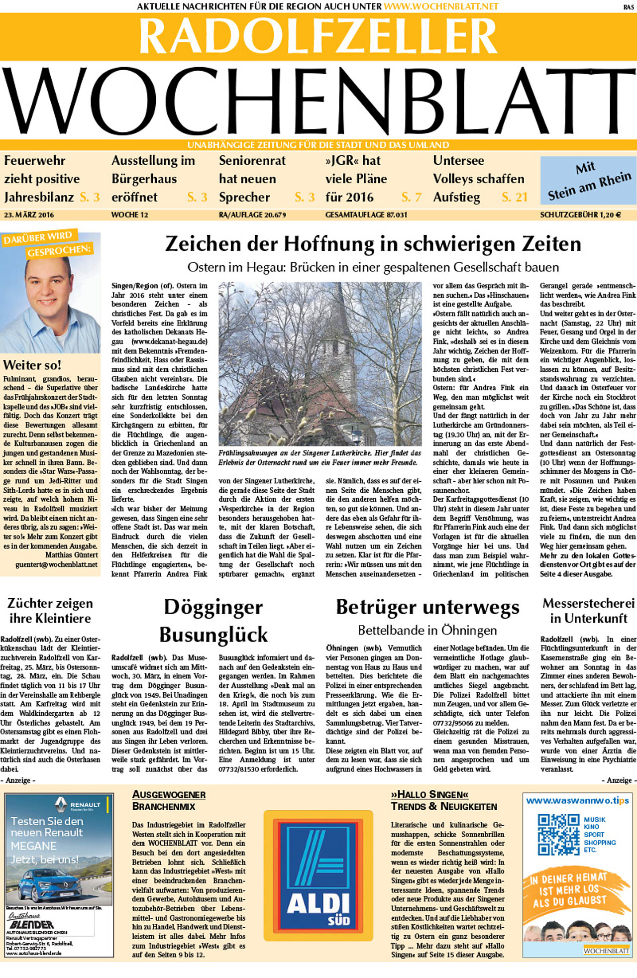 Ausgabe 12 vom 23. März 2016