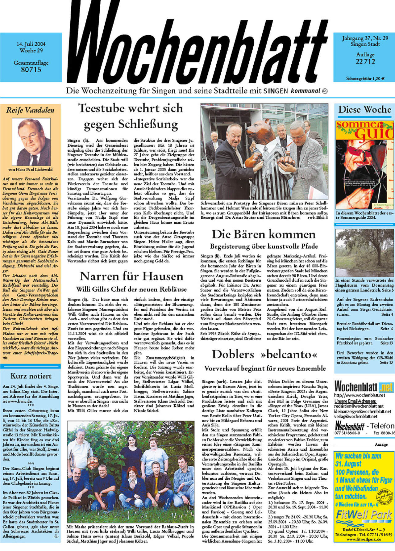 Ausgabe 29 vom 14. Juli 2004