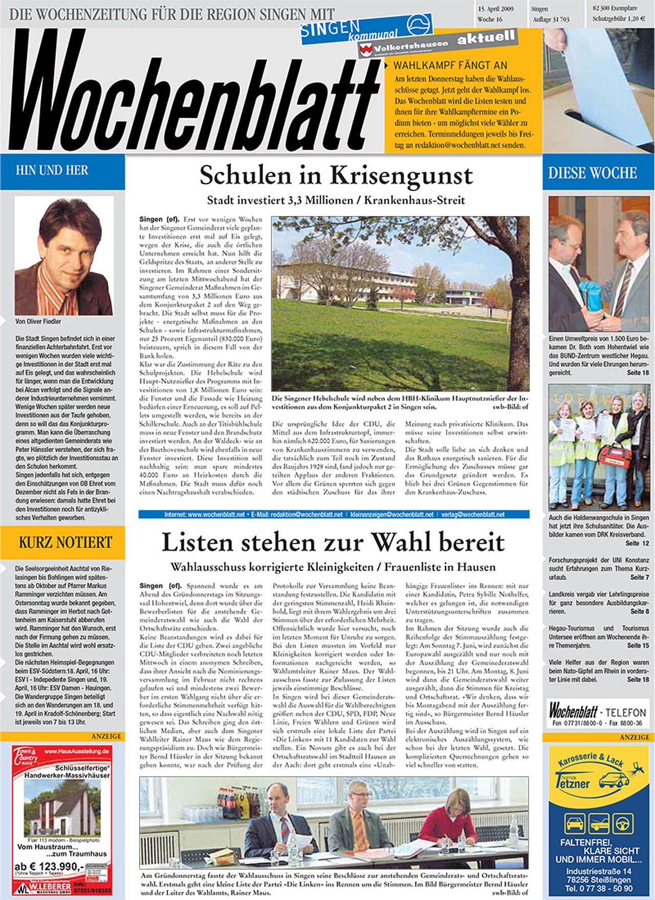 Ausgabe 15 vom 15. April 2009