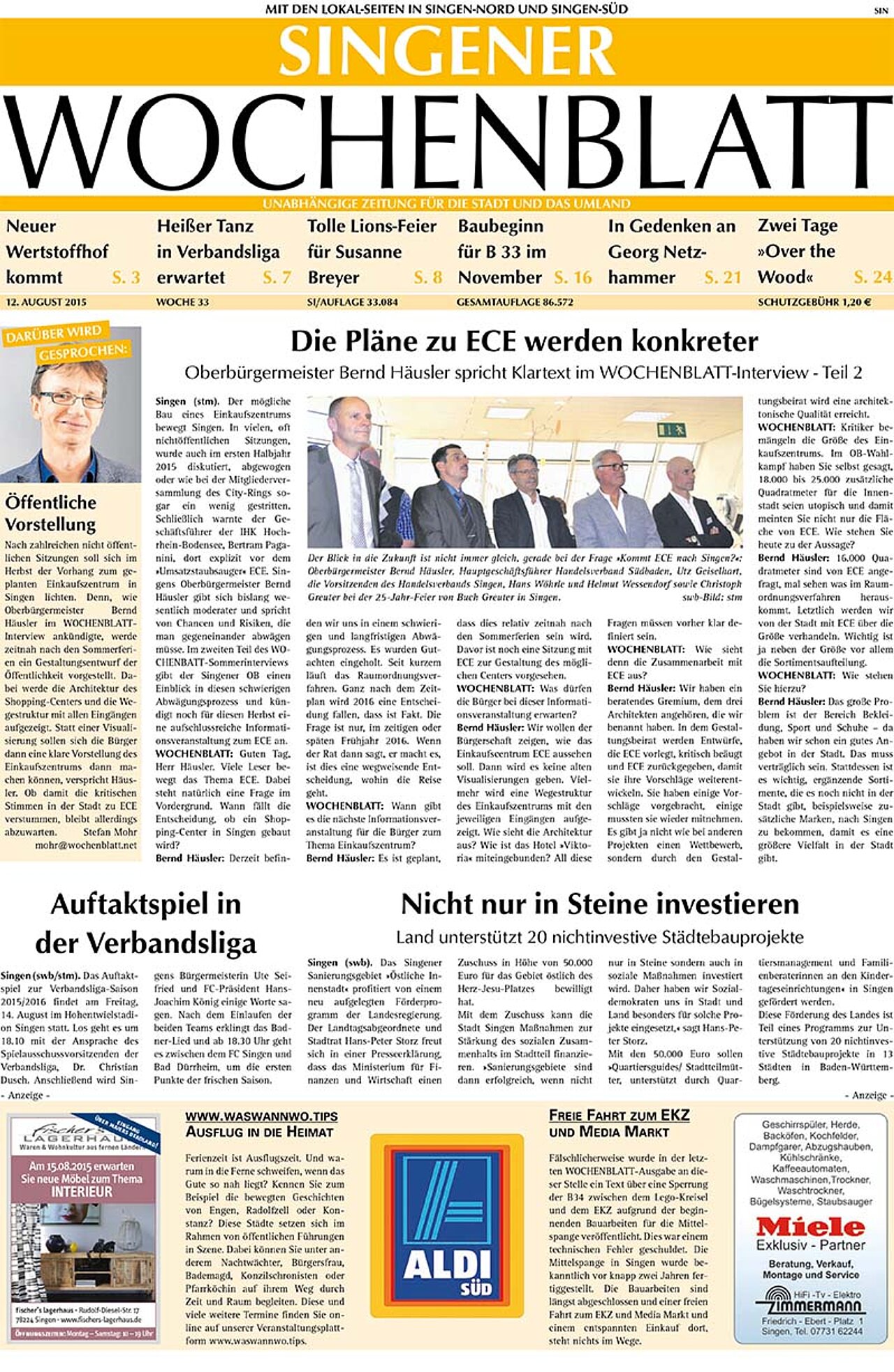 Ausgabe 33 vom 12. August 2015