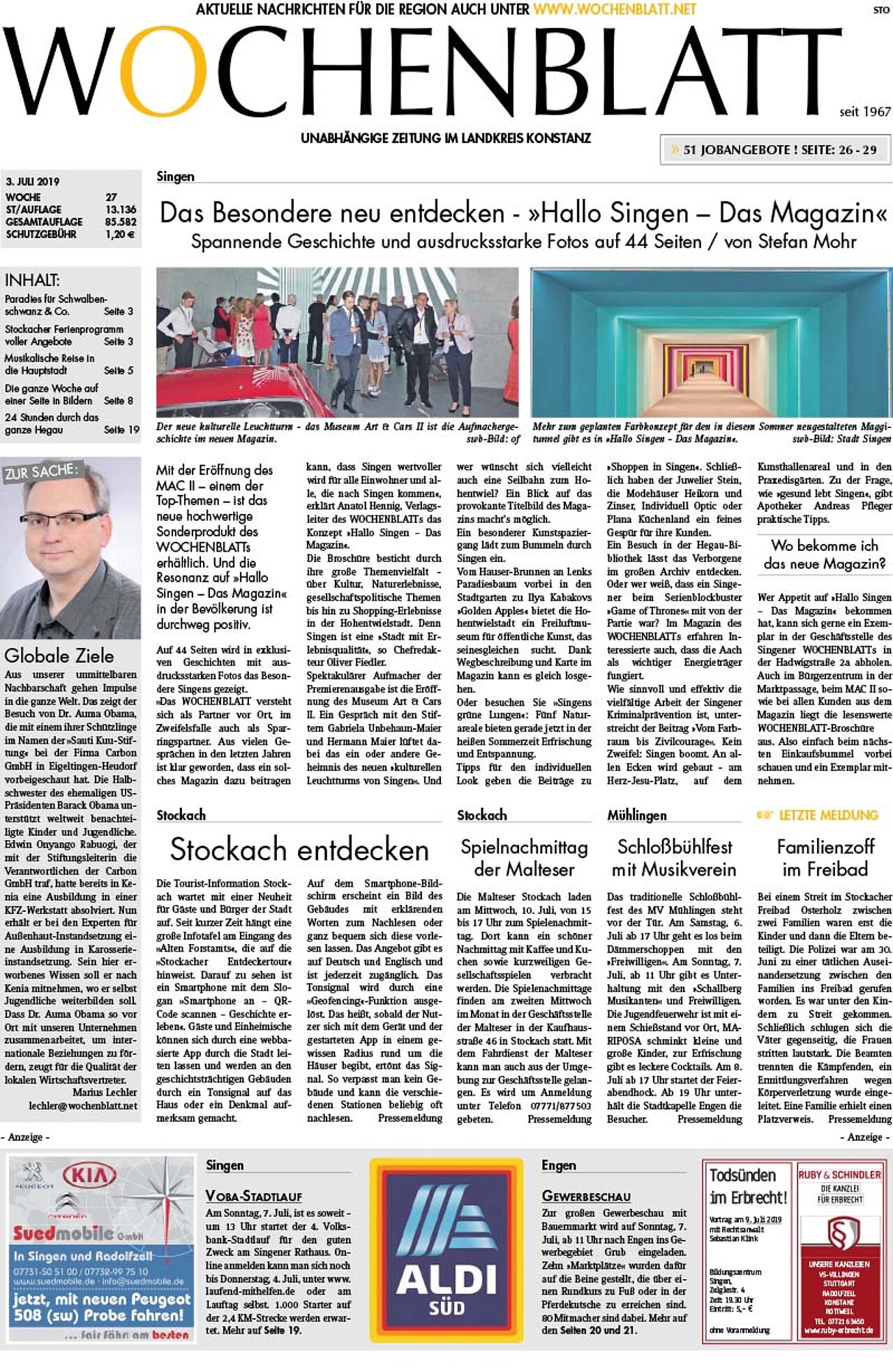 Ausgabe 27 vom 03. Juli 2019