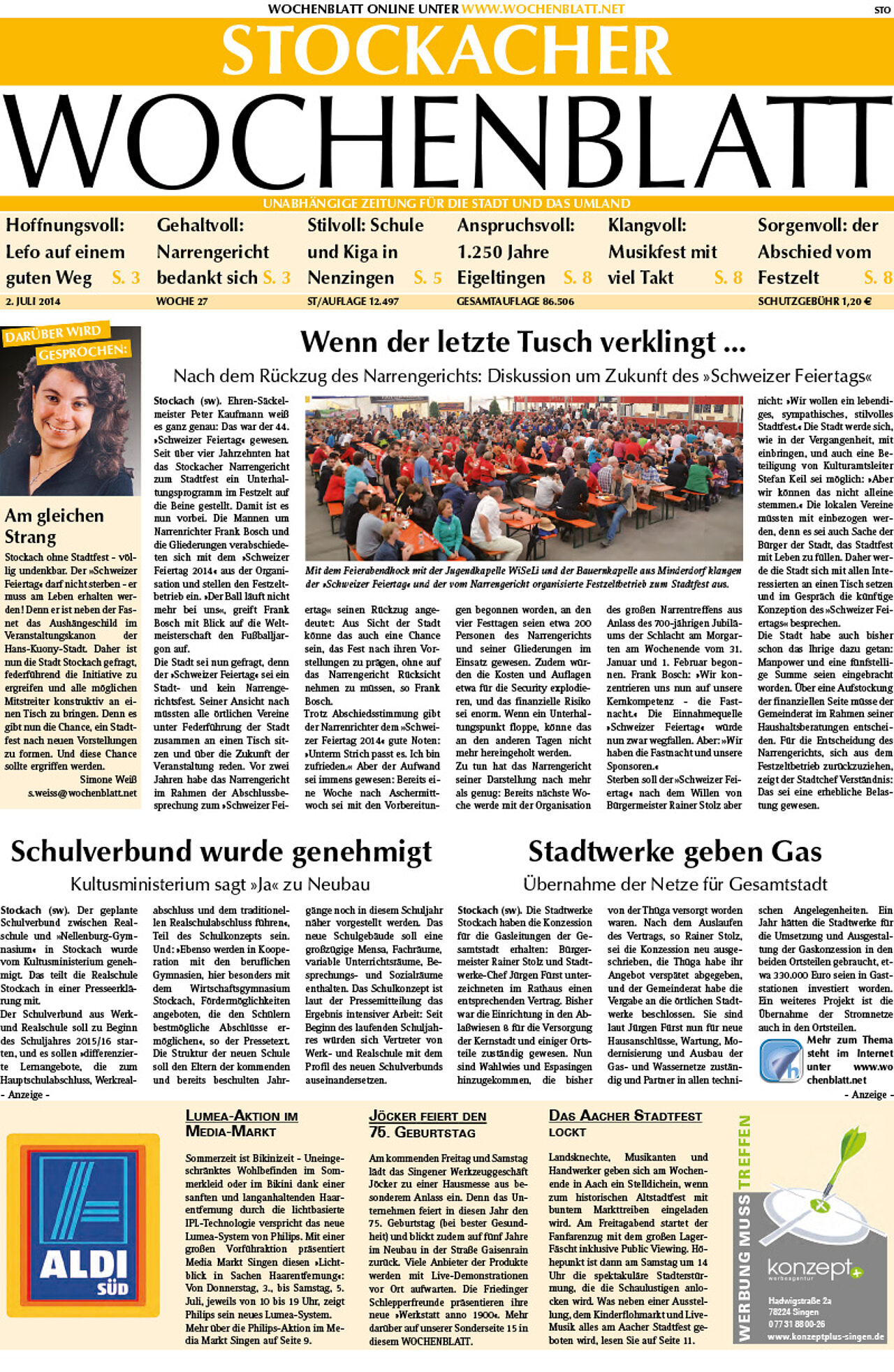 Ausgabe 27 vom 02. Juli 2014