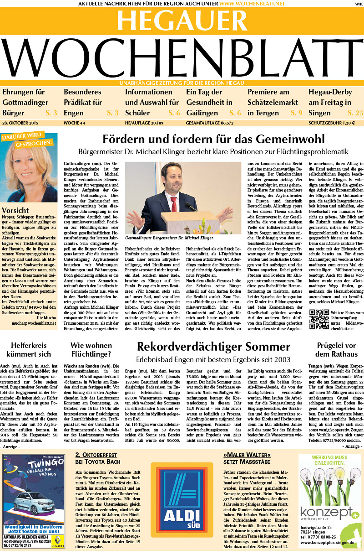 Ausgabe 44 vom 28. Oktober 2015