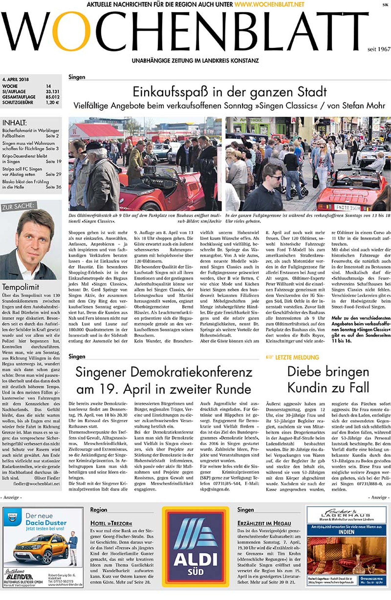 Ausgabe 14 vom 04. April 2018