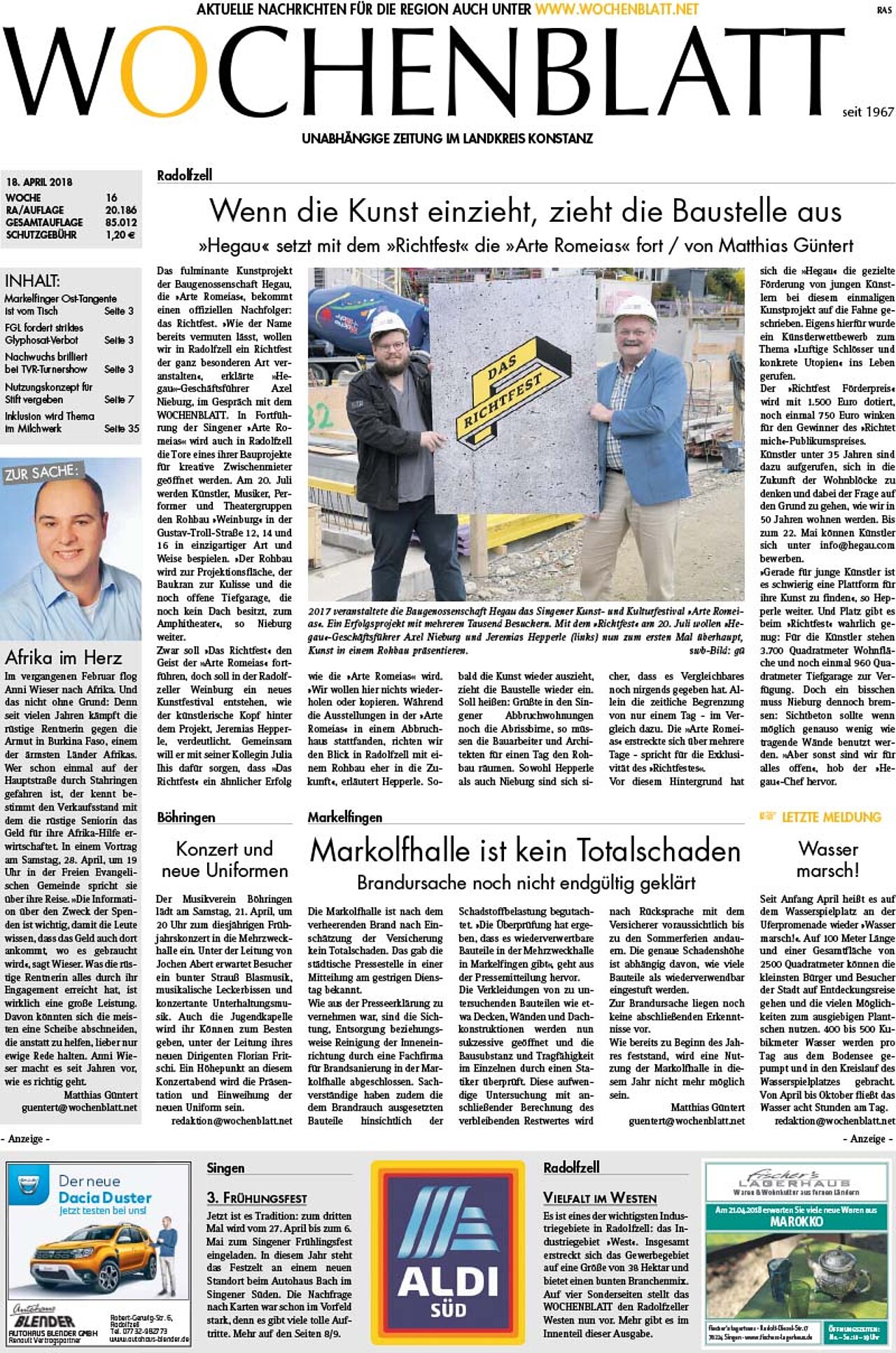 Ausgabe 16 vom 18. April 2018