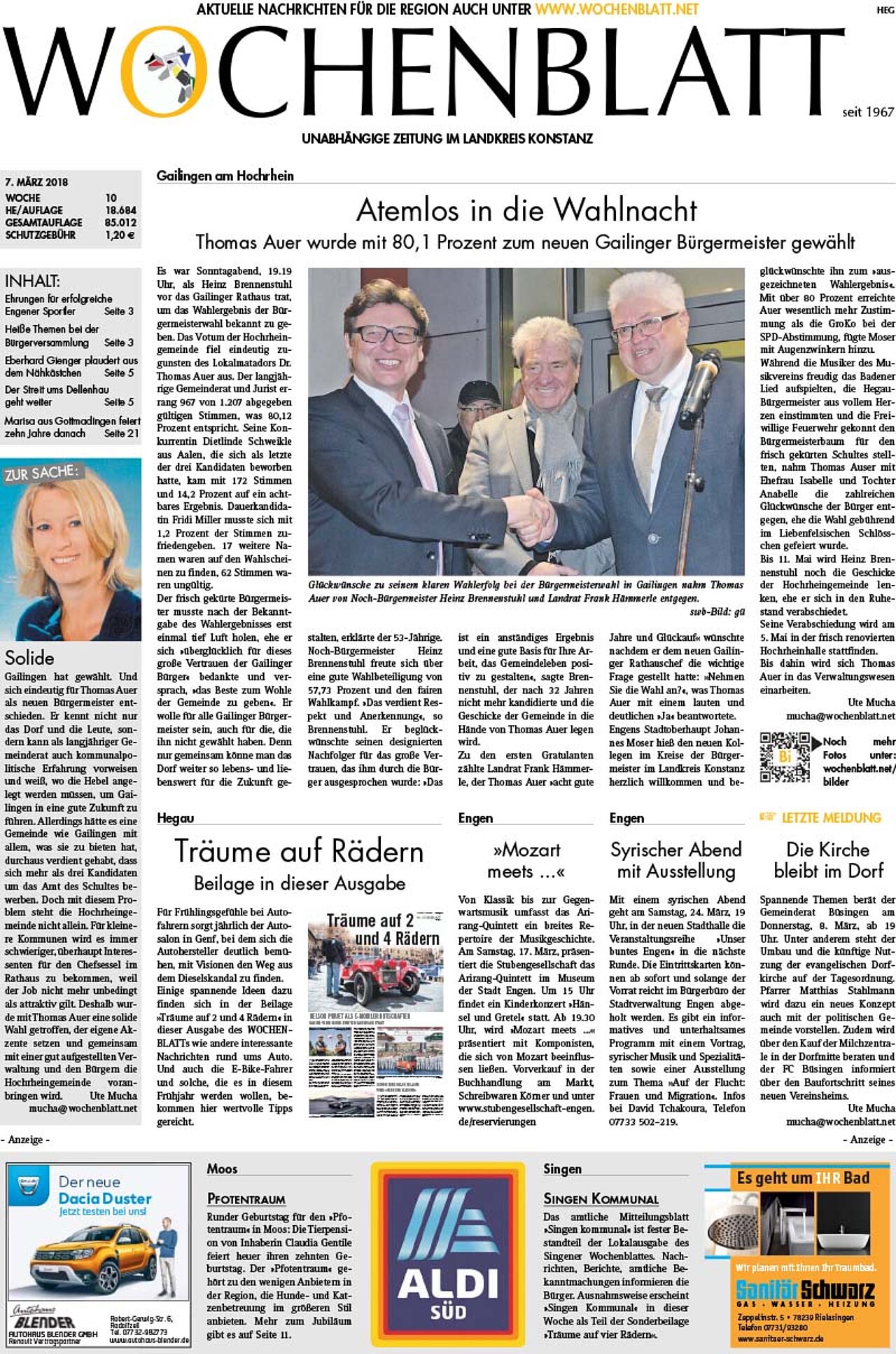 Ausgabe 10 vom 07. März 2018