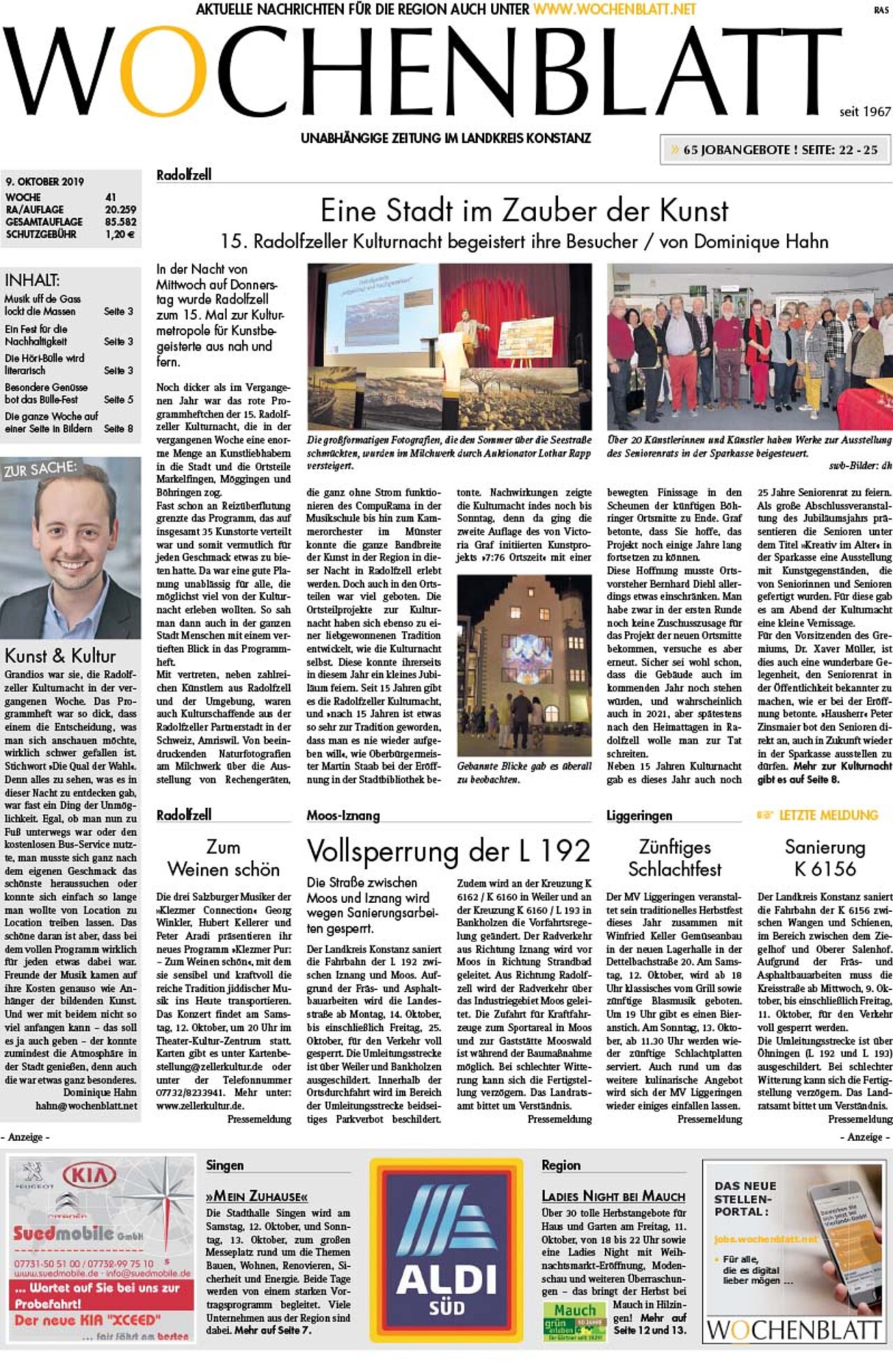 Ausgabe 41 vom 09. Oktober 2019