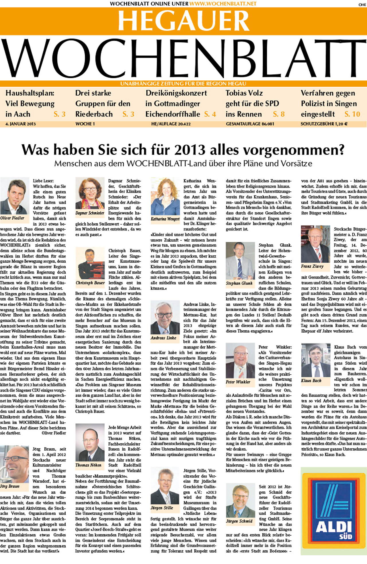 Ausgabe 01 vom 04. Januar 2013