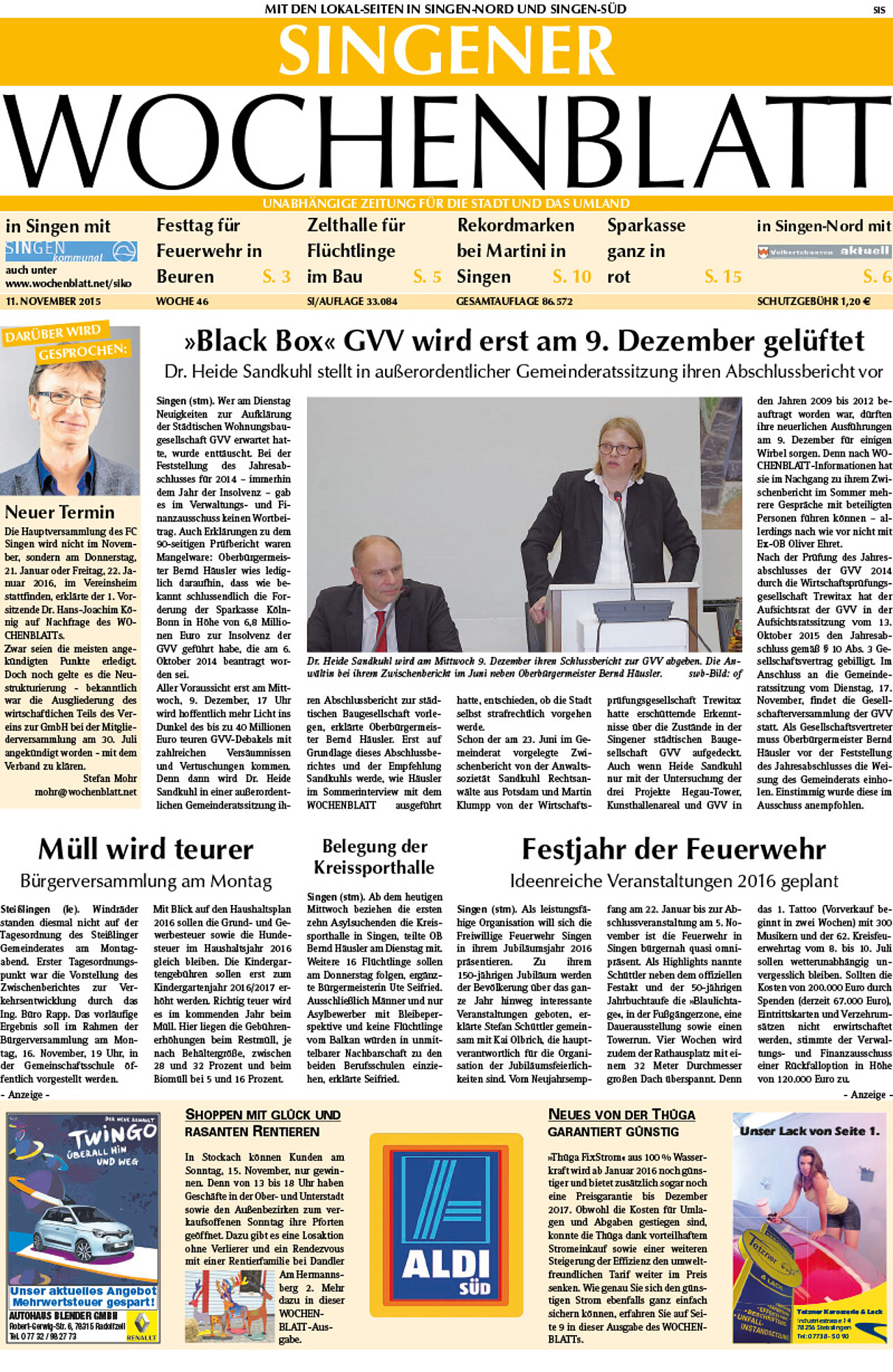 Ausgabe 46 vom 11. November 2015
