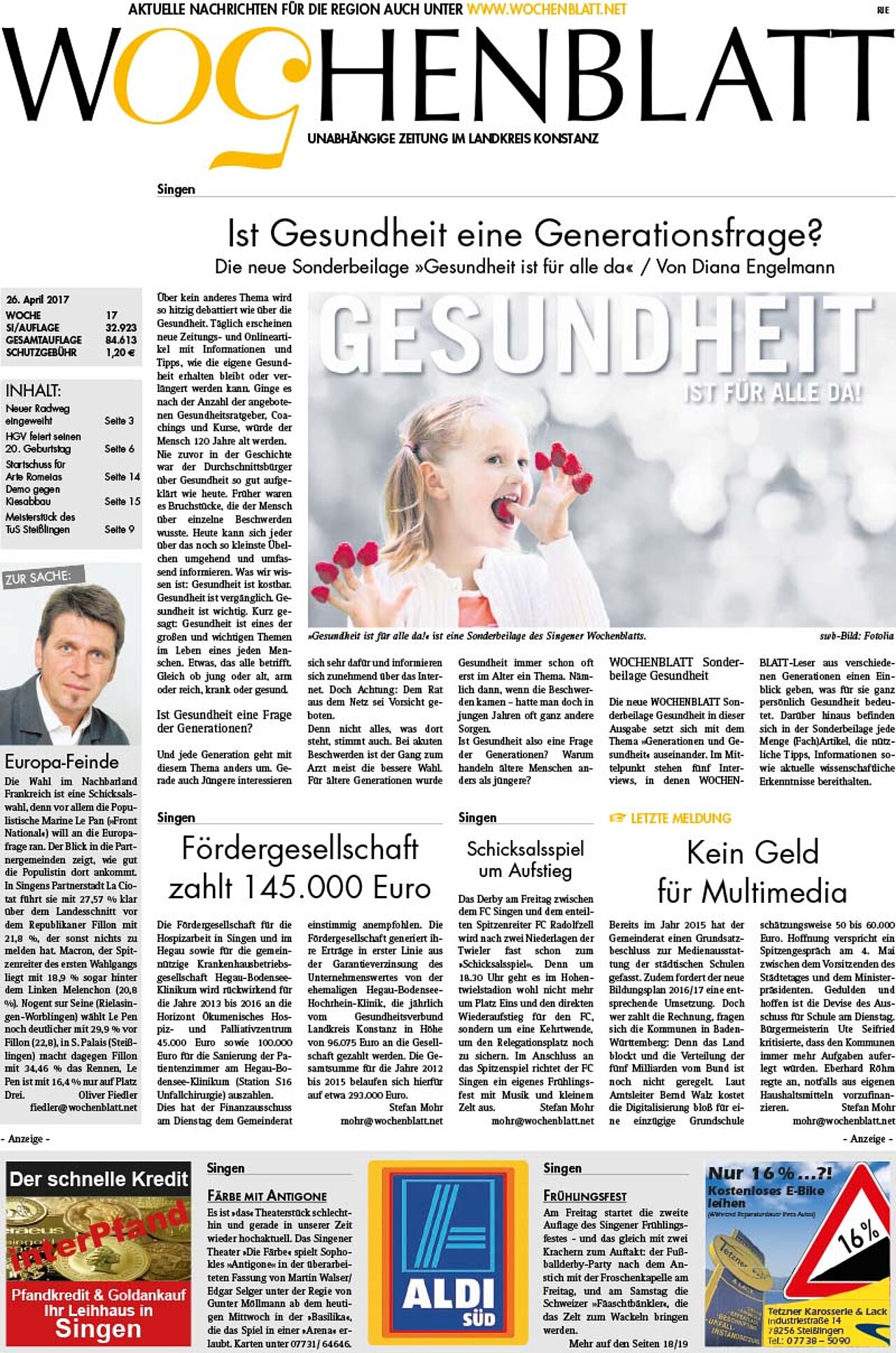 Ausgabe 17 vom 26. April 2017