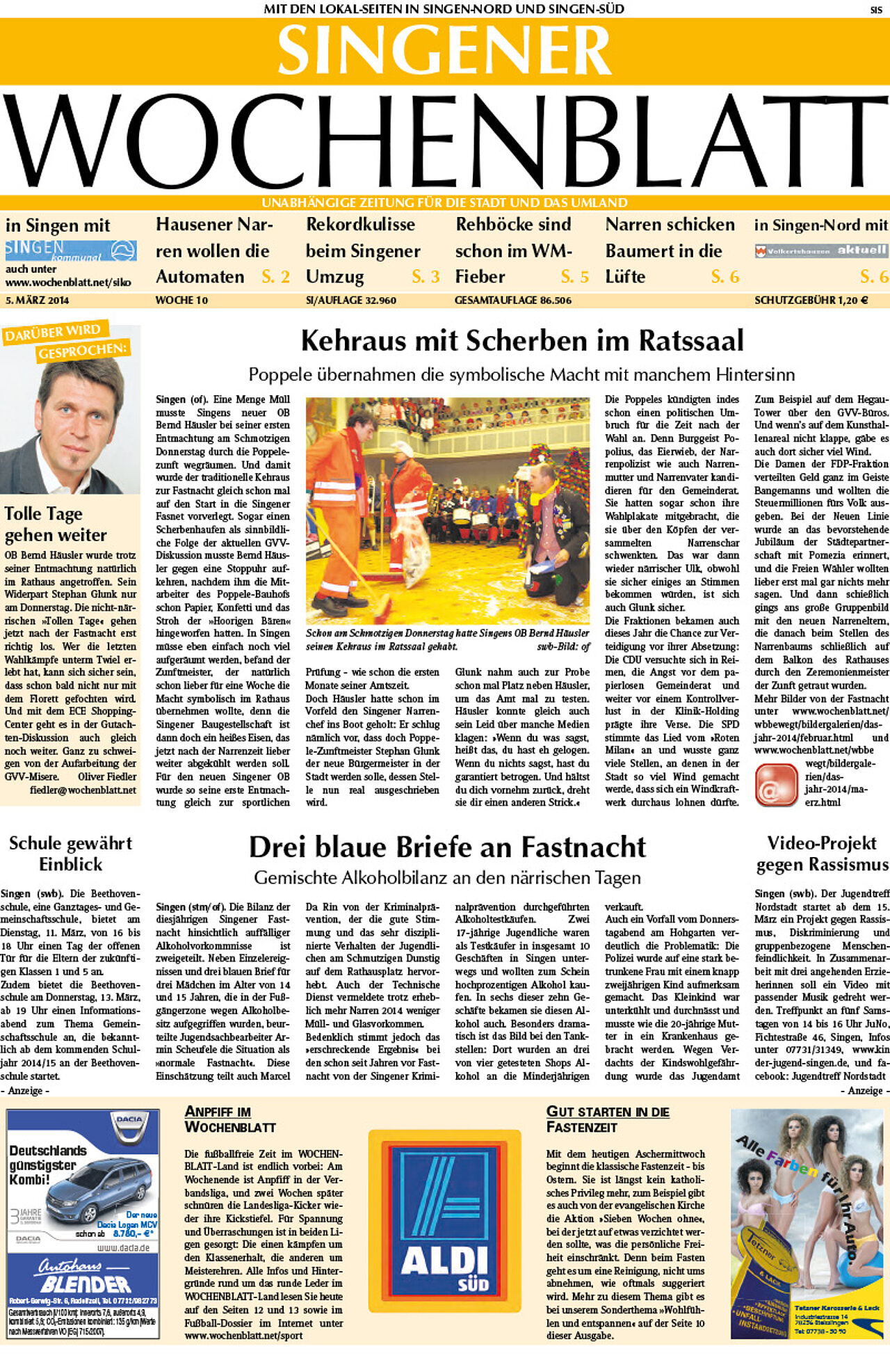 Ausgabe 10 vom 05. März 2014