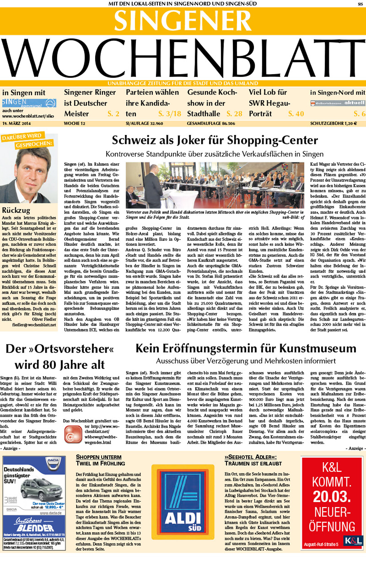 Ausgabe 12 vom 19. März 2014