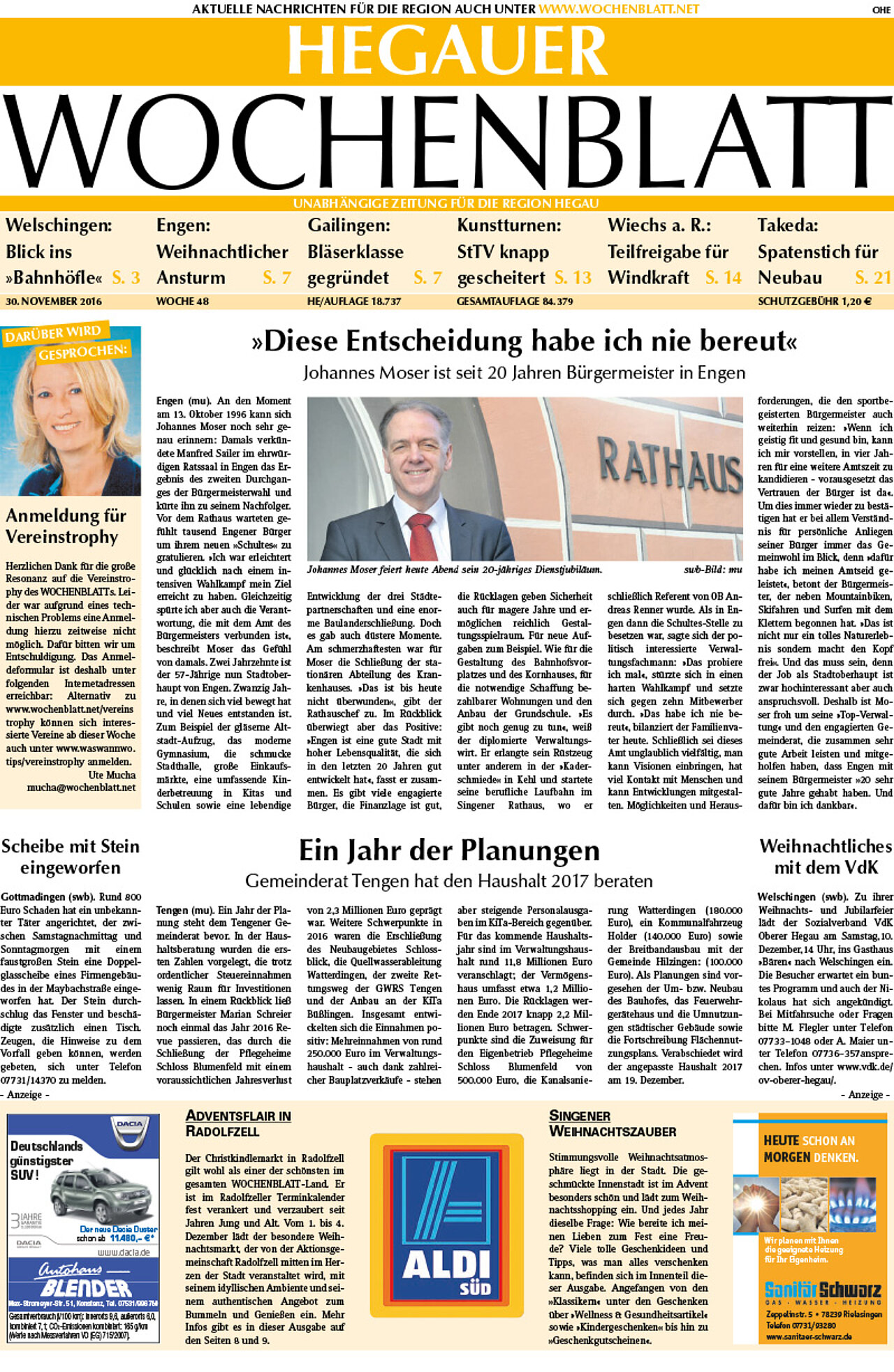 Ausgabe 48 vom 30. November 2016
