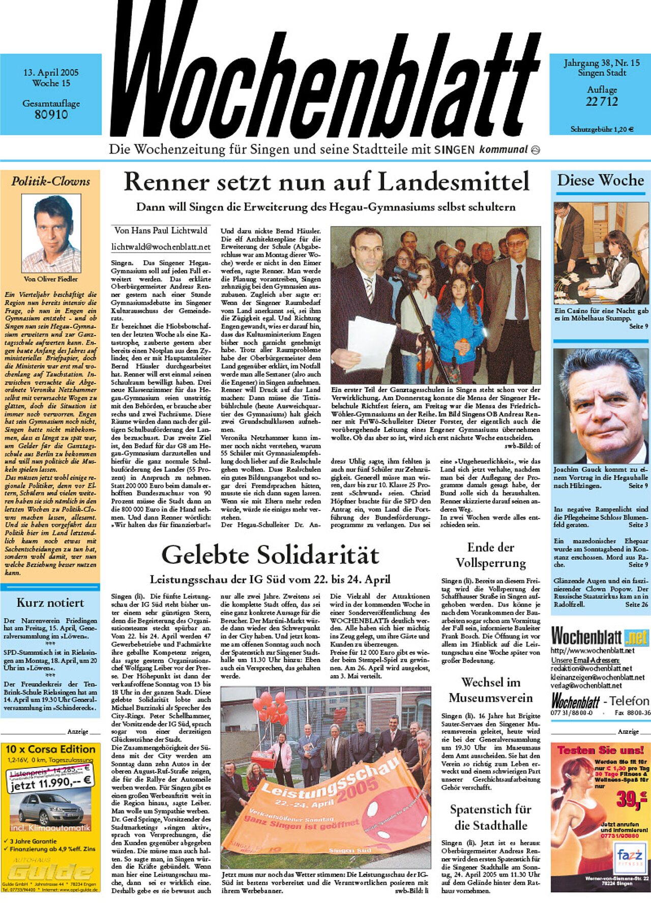 Ausgabe 15 vom 13. April 2005