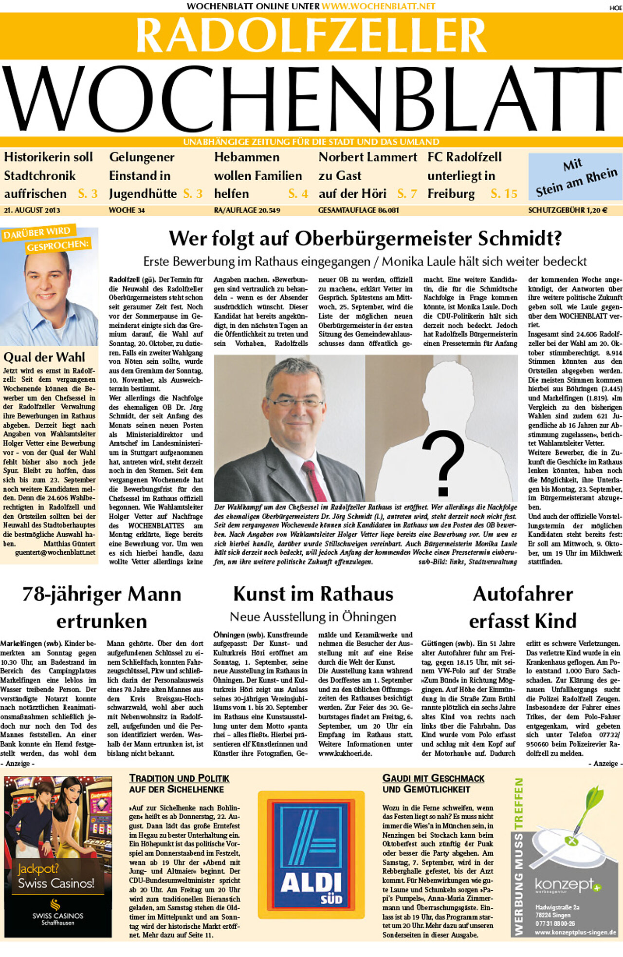 Ausgabe 34 vom 21. August 2013