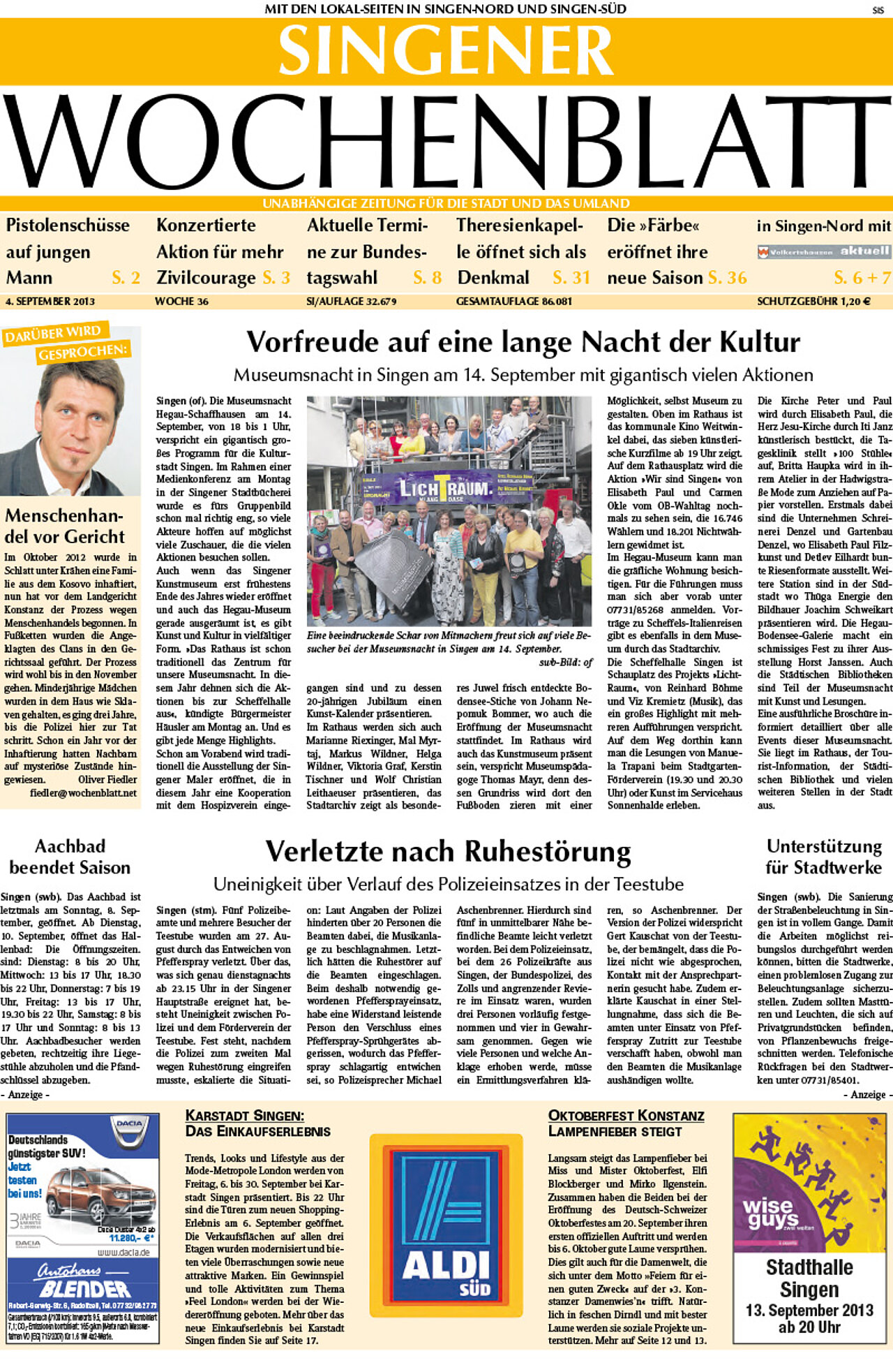 Ausgabe 36 vom 04. September 2013