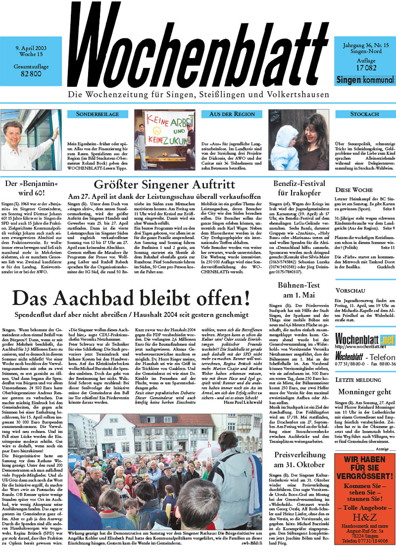 Ausgabe 15 vom 09. April 2003