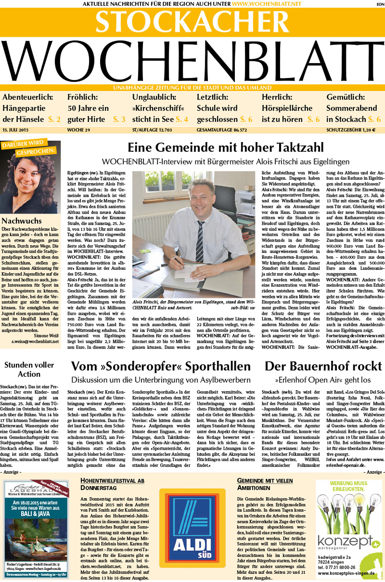 Ausgabe 29 vom 15. Juli 2015