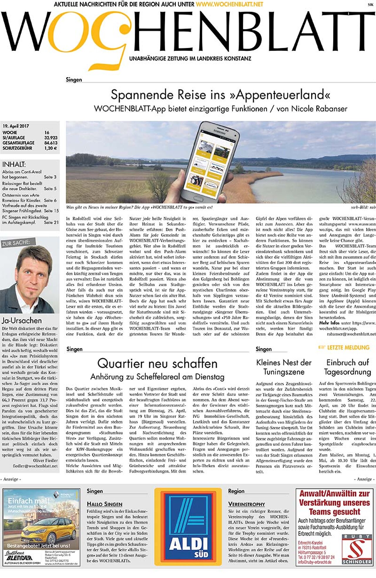 Ausgabe 16 vom 19. April 2017