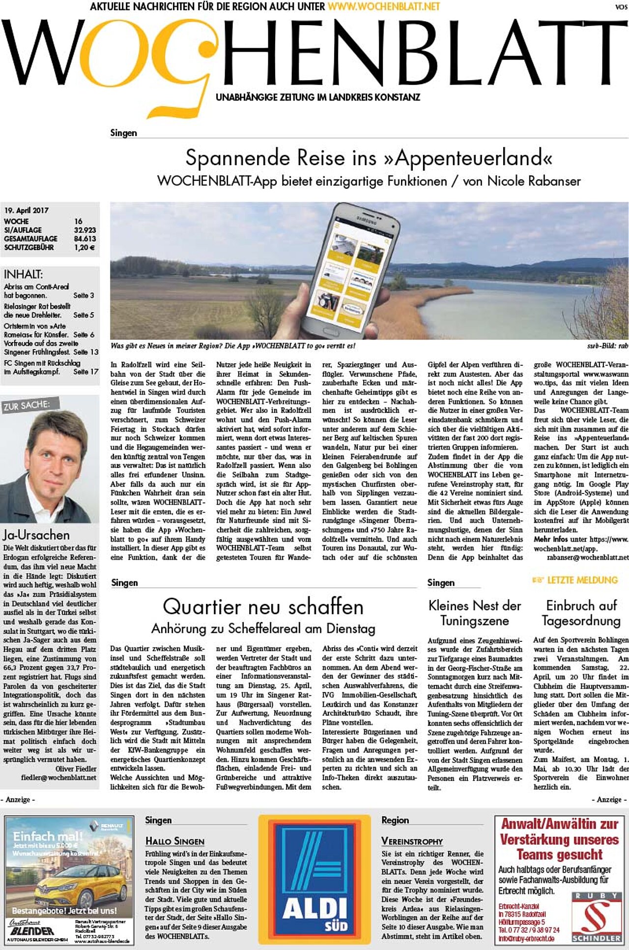 Ausgabe 16 vom 19. April 2017